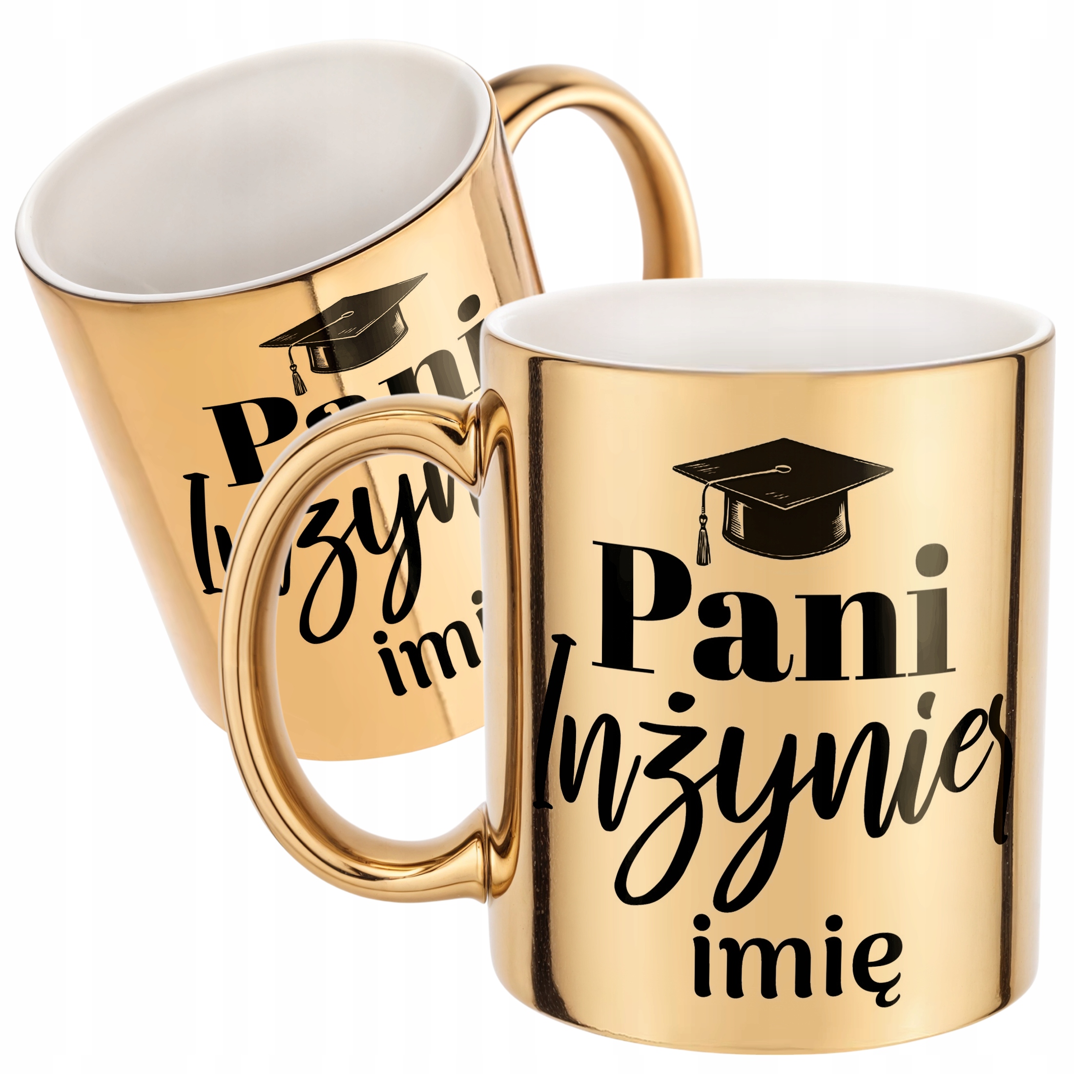 Złoty Kubek Personalizowany Pani Inżynier Prezent Upominek