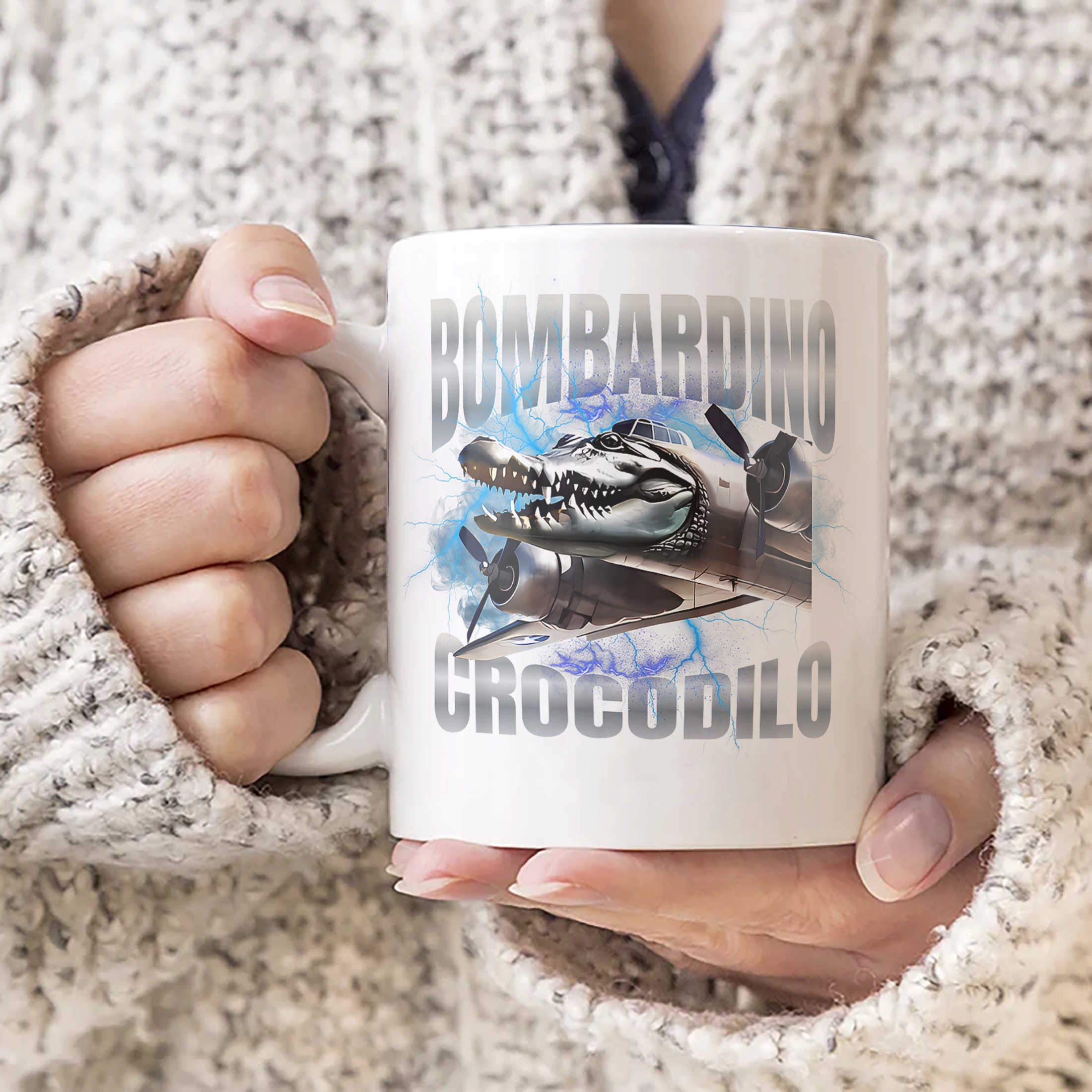 Kubek ceramiczny Bombardino Crocodilo viral tiktok brainrot