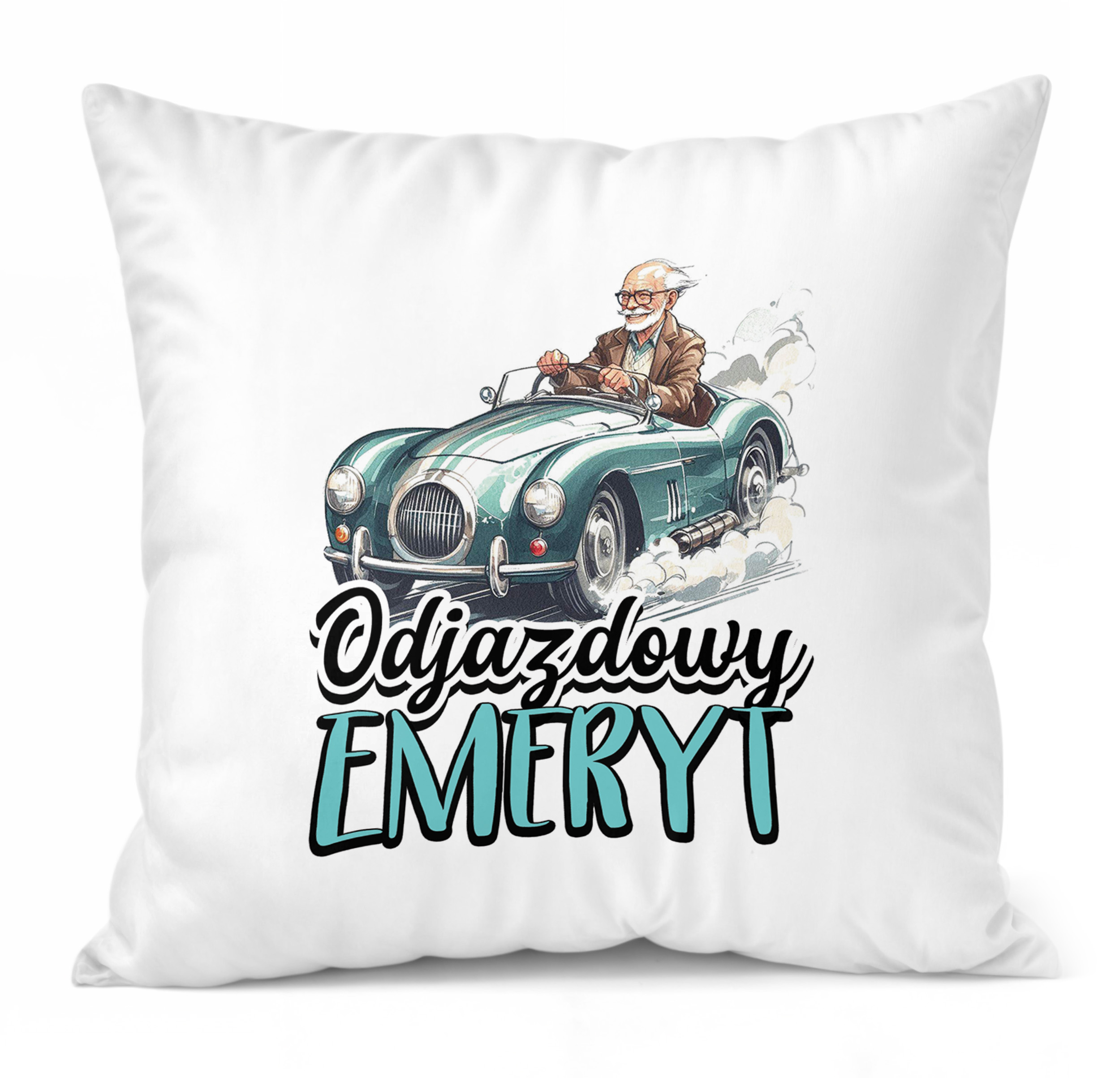 Zestaw Kubek + Poduszka 38×38 cm Emerytura Dla Emeryta Z Okazji Emerytury