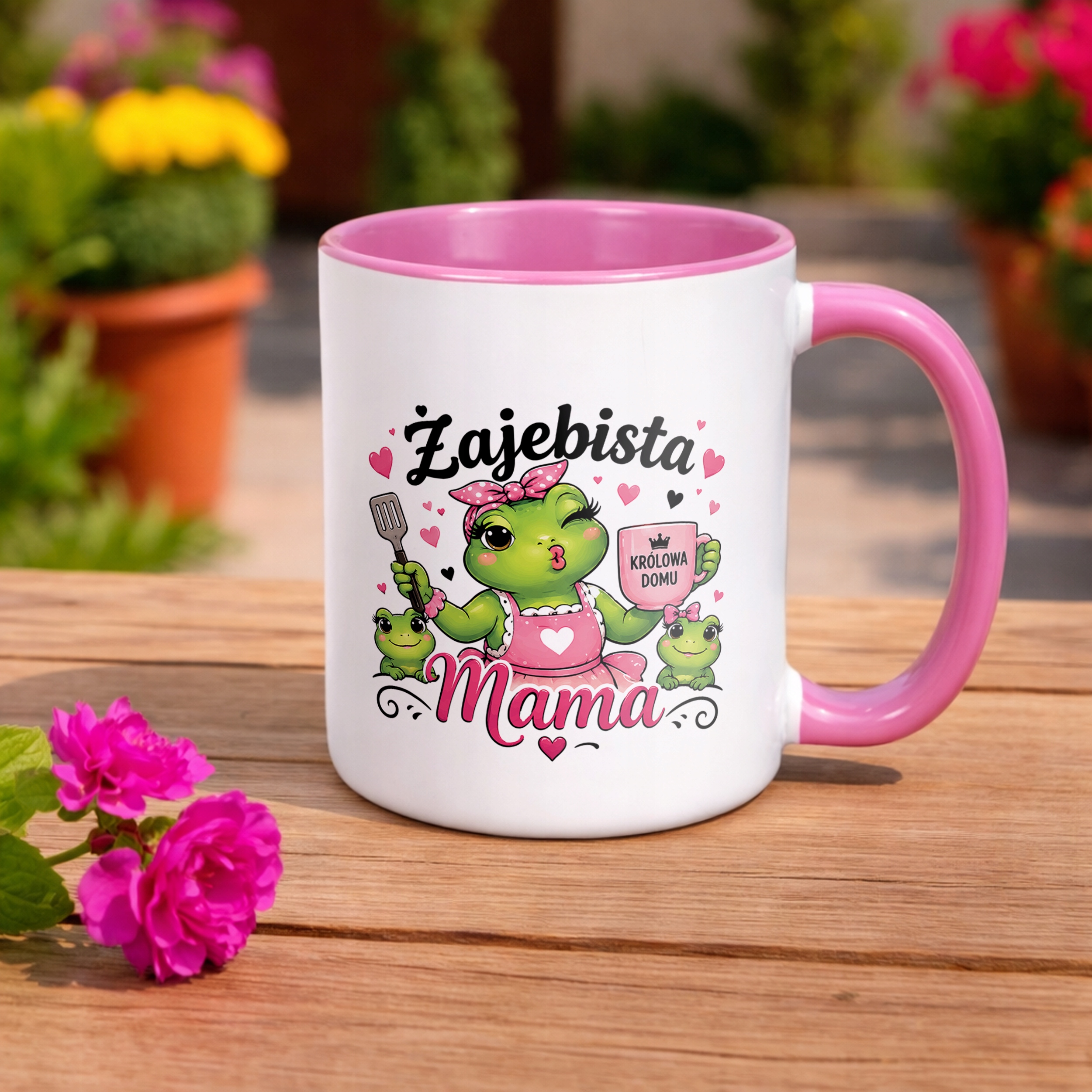 Kubek dla mamy różowy prezent na Dzień Matki idealny upominek dla mamy