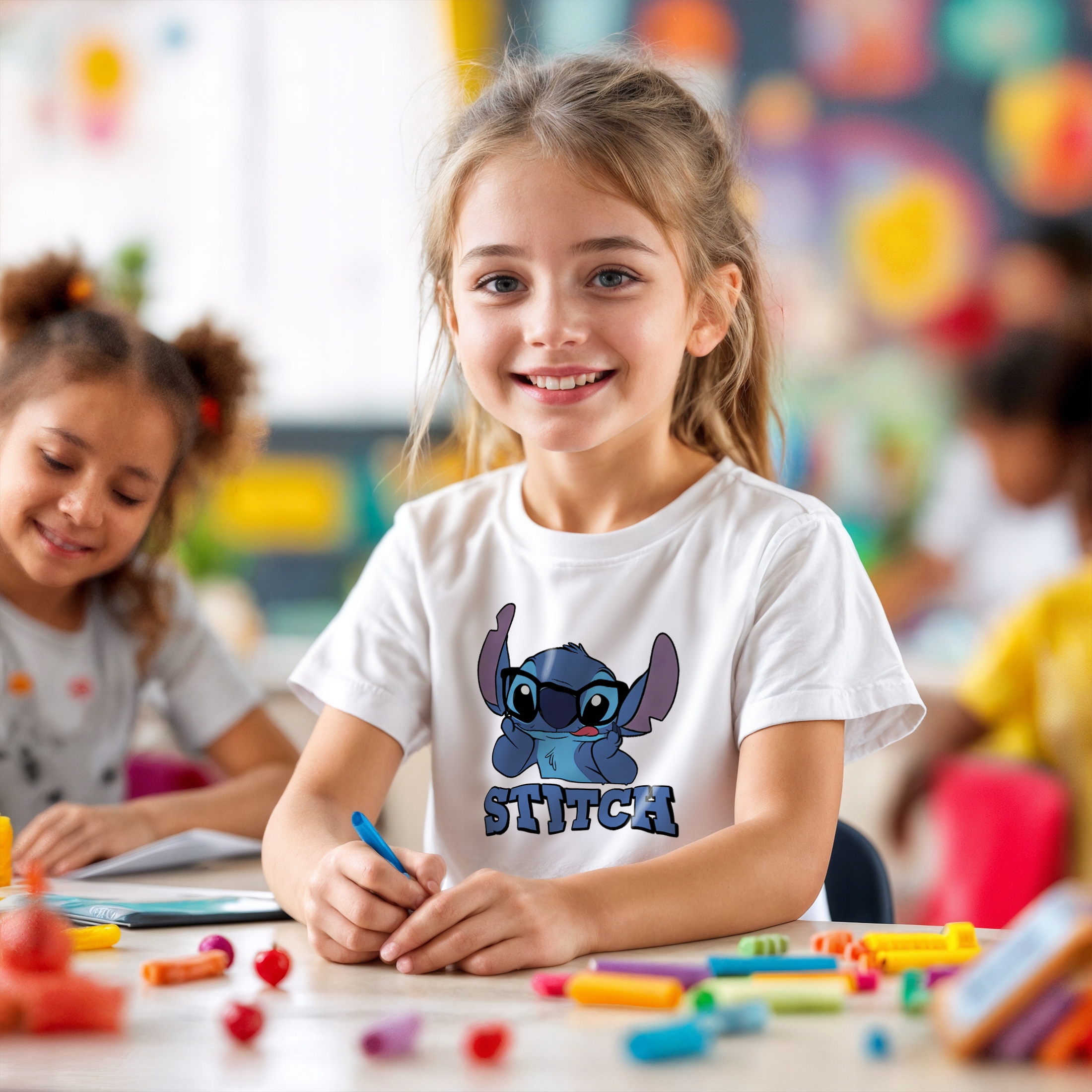 Koszulka biała dziecięca Stitch Lilo i Stich Dla Fanów