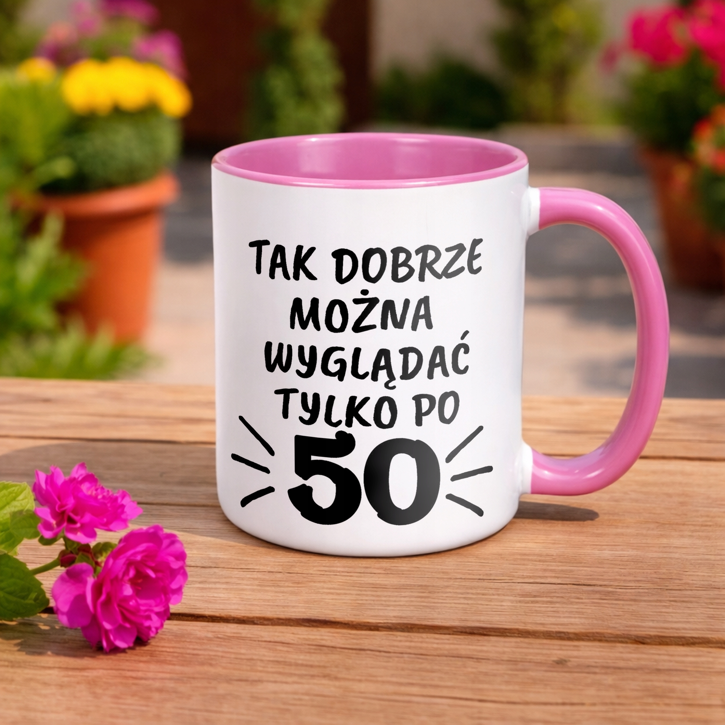 Kubek Różowy Tak Dobrze Można Wyglądać 50 Urodziny Prezent