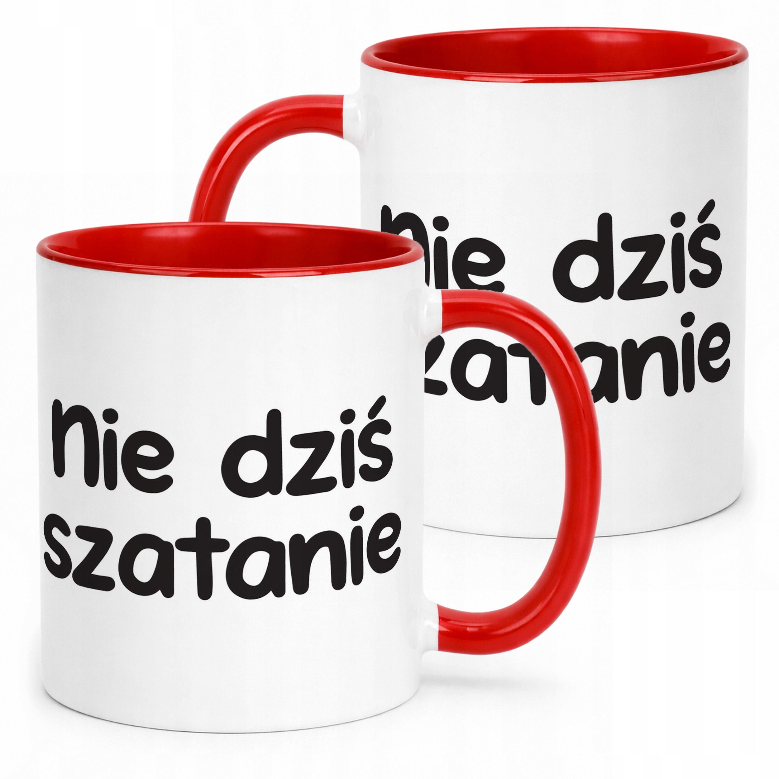 Kubek Czerwony Nie Dziś Szatanie Śmieszny Zabawny Prezent