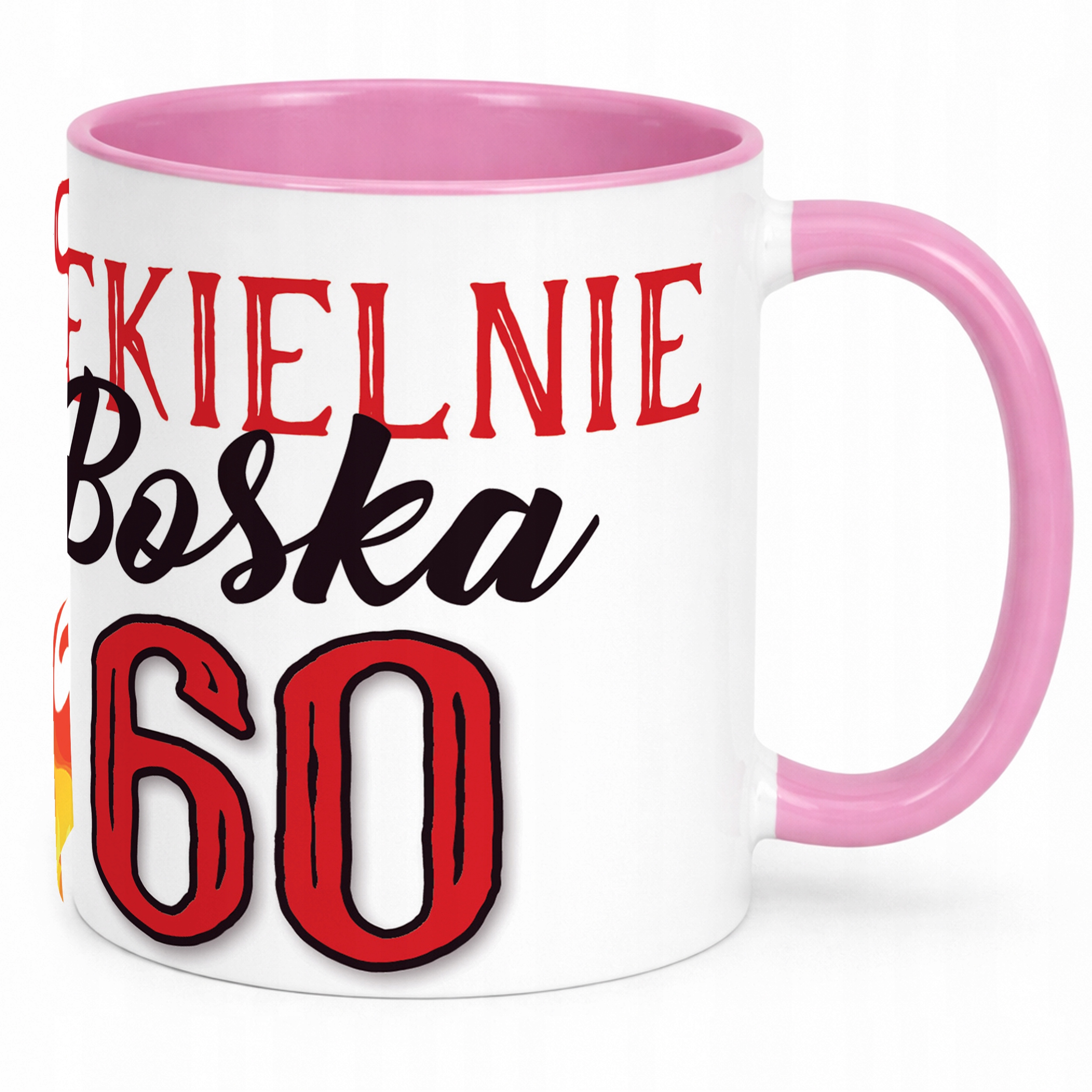 Kubek Różowy Piekielnie Boska 60 Dla Kobiety Urodziny Prezent