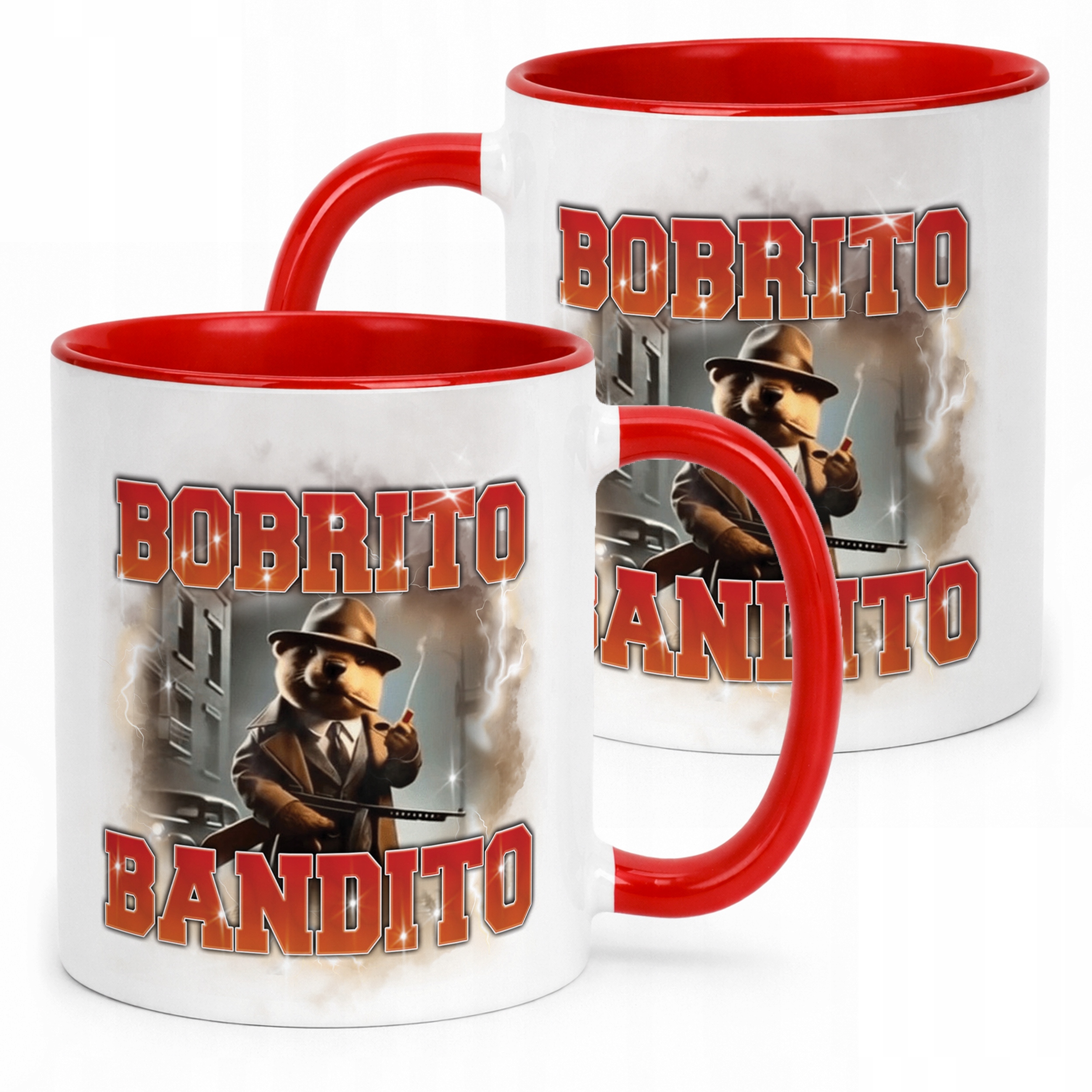 Kubek ceramiczny BRAINROT Bobrito Bandito Memy Zabawny TikTok Viral