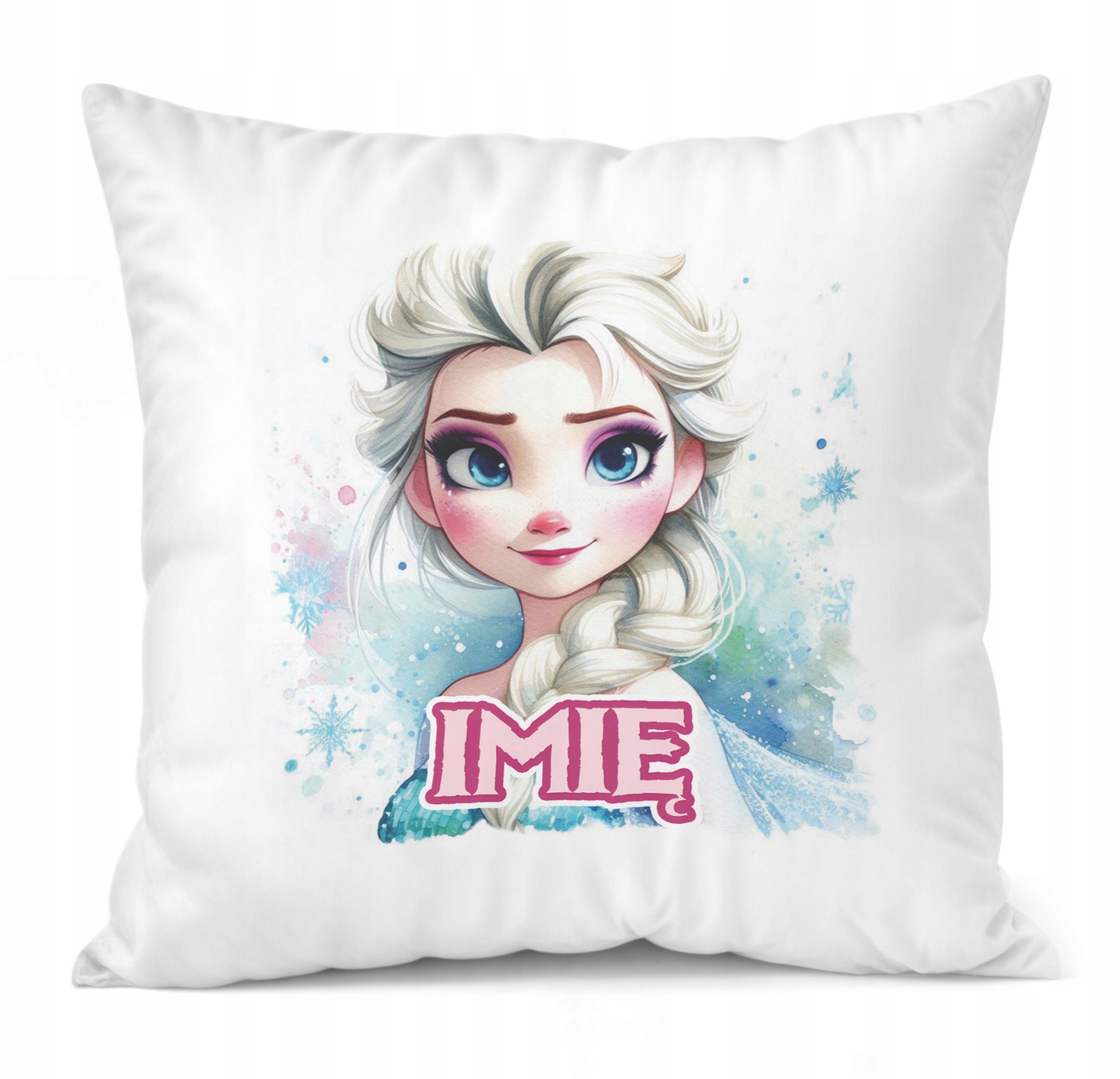 Zestaw Personalizowany Kubek + Poduszka 38×38 cm Kraina Lodu Dla Dzieci