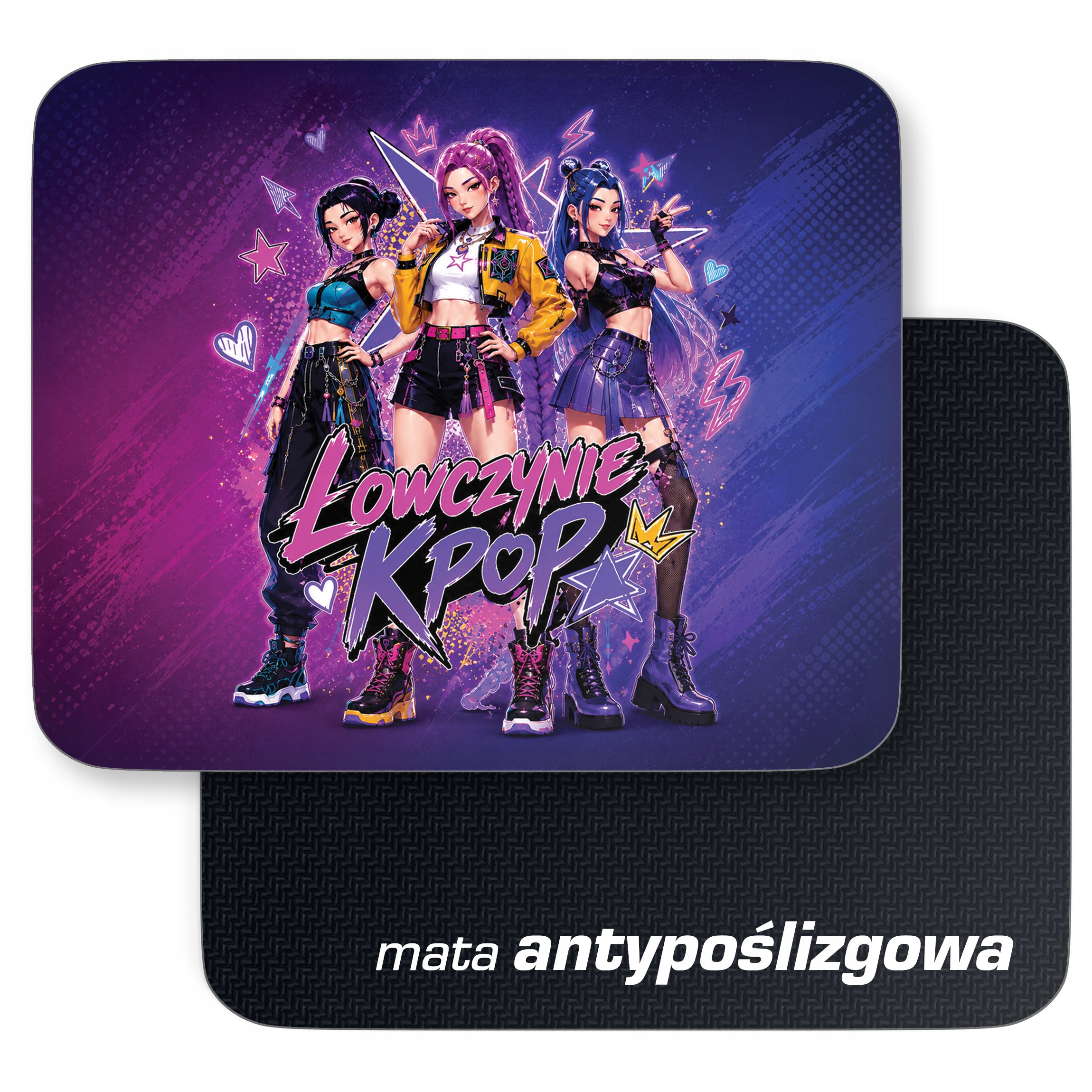 Podkładka pod mysz z nadrukiem Łowczynie Kpop dla graczy