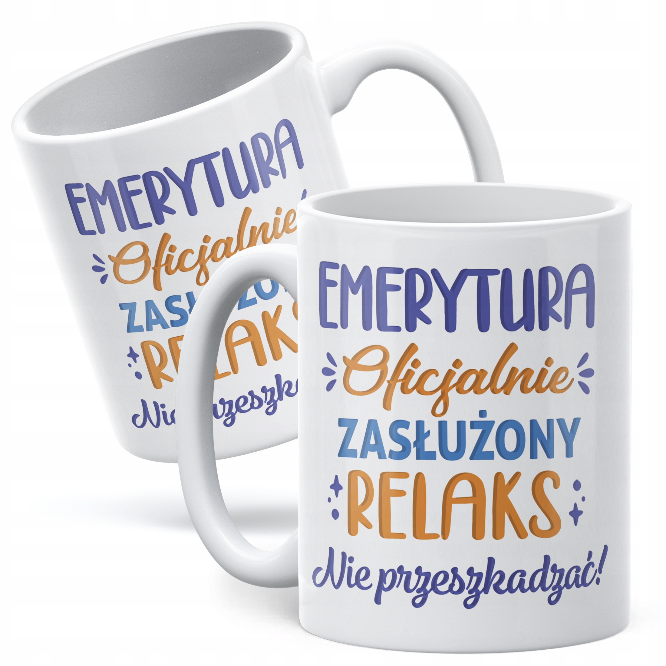 Kubek ceramiczny z okazji Emerytury Dla Emeryta Emerytki Prezent Upominek