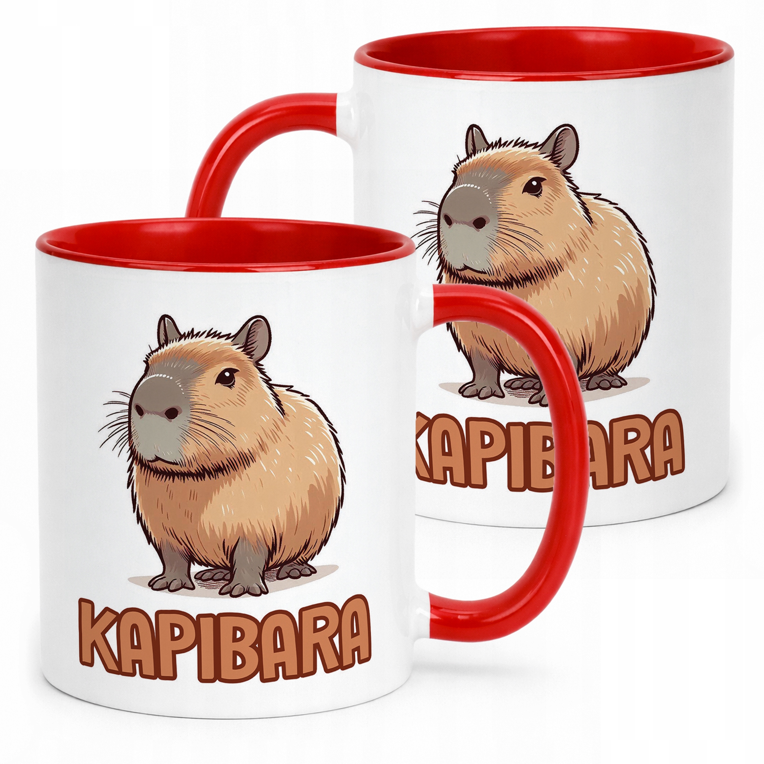 Kubek ceramiczny Kapibara Capybara Zwierzak Słodki Dla Dzieci Prezent