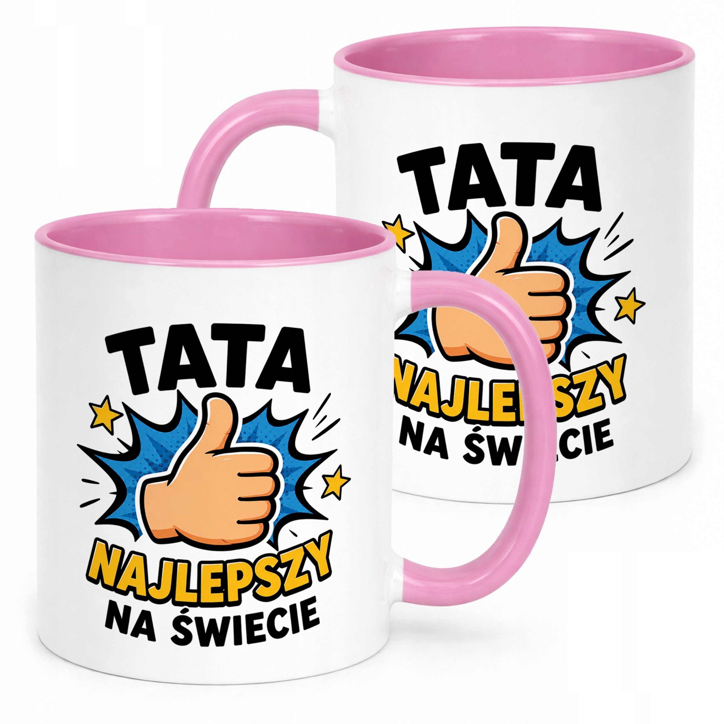 Kubek Różowy prezent na Dzień Ojca dla taty upominek