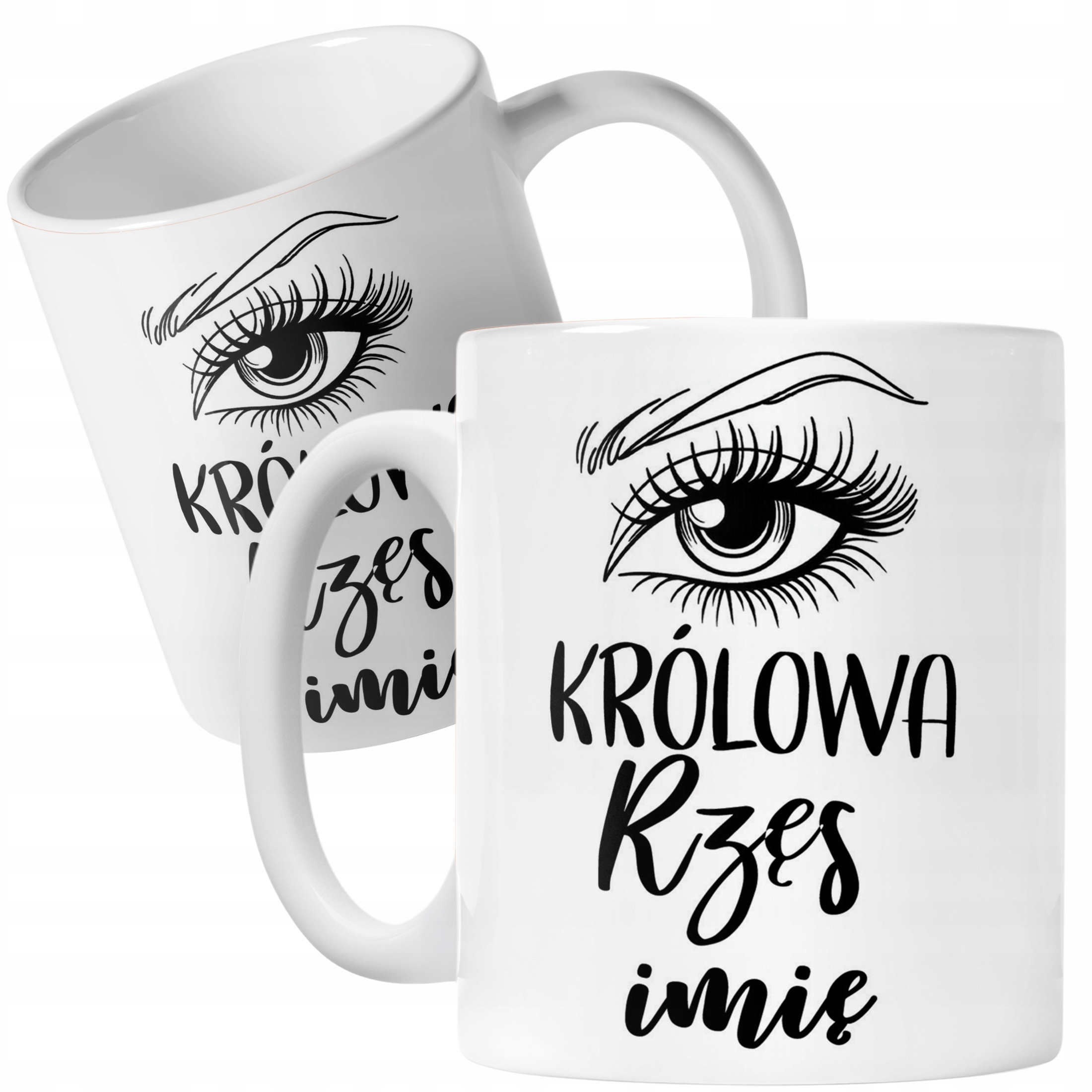 Kubek Ceramiczny Personalizowany Królowa Rzęs Dla Stylistki Prezent