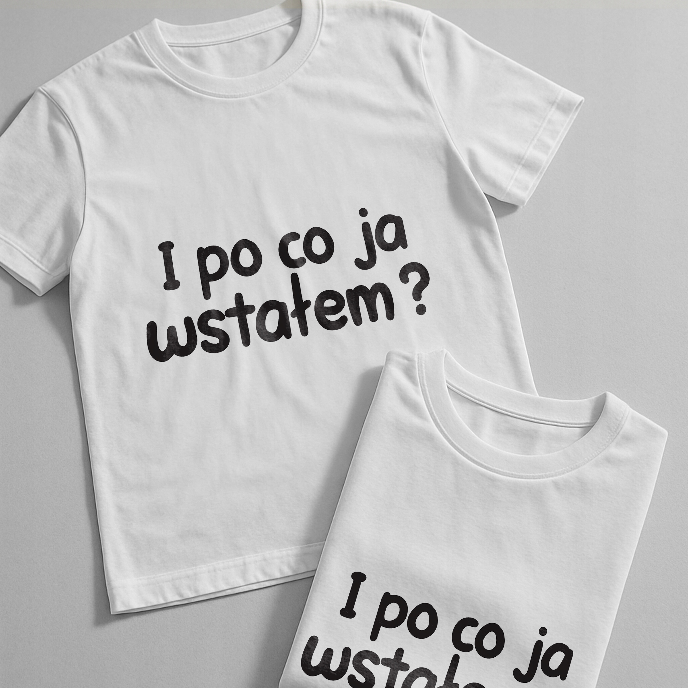 Koszulka biała męska I Po Co Ja Wstałem Zabawny Prezent r. 3XL