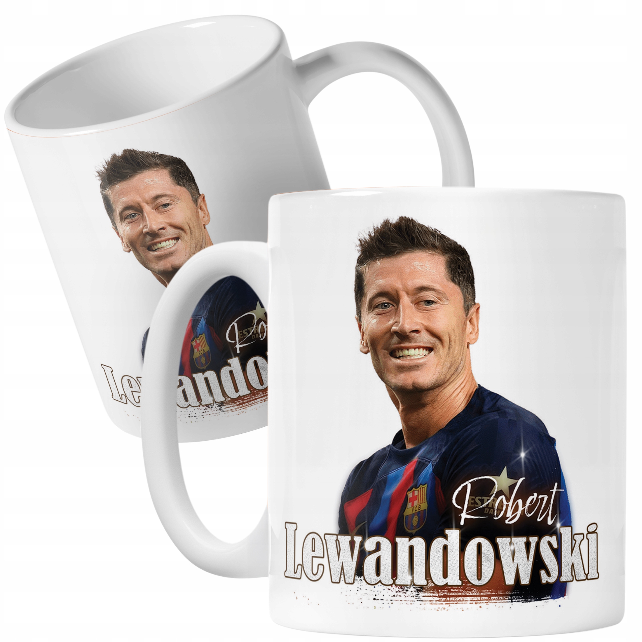 Kubek ceramiczny Robert Lewandowski dla kibiców FC Barcelona Prezent