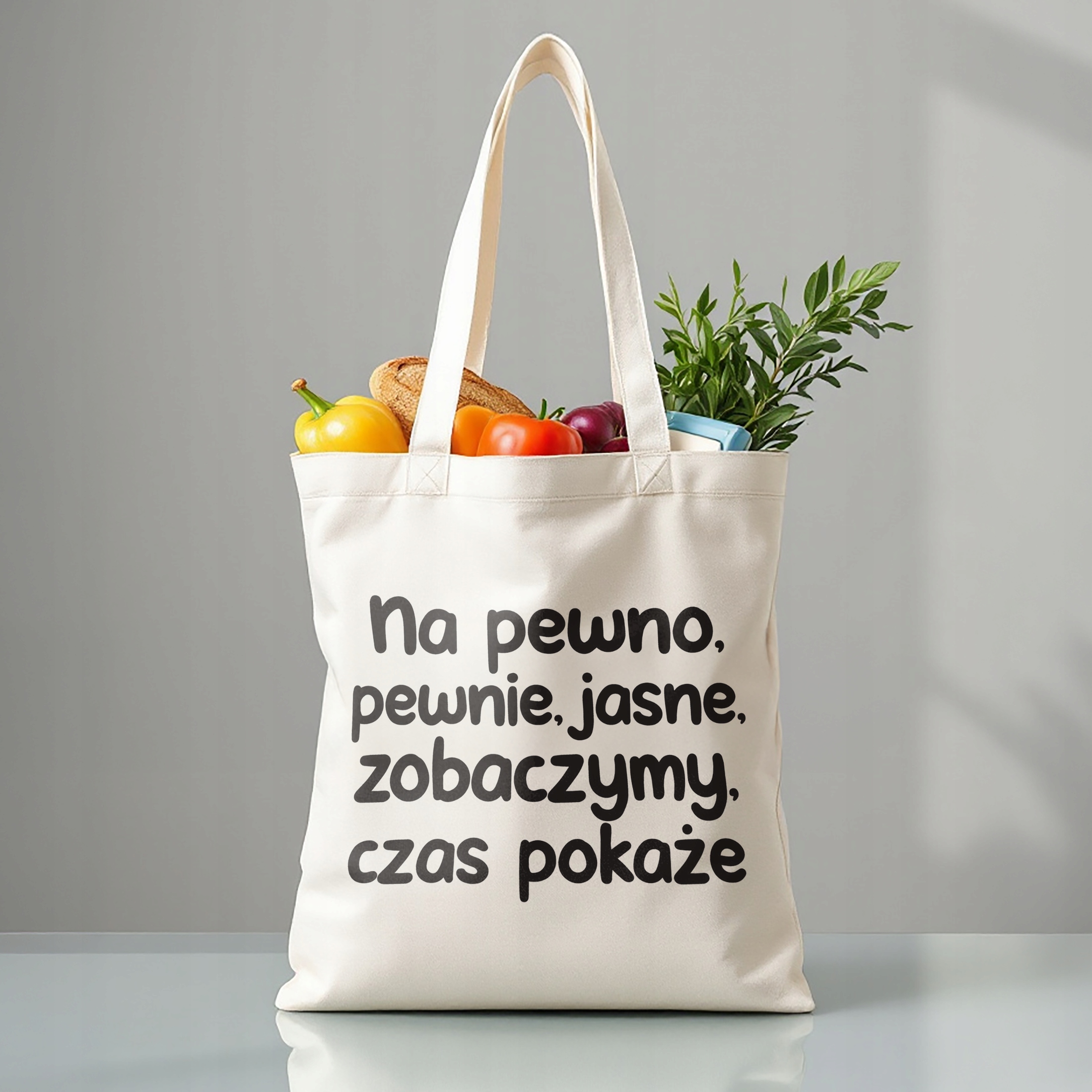 Torba bawełniana premium No Pewno Pewnie Jasne Zobaczymy Prezent