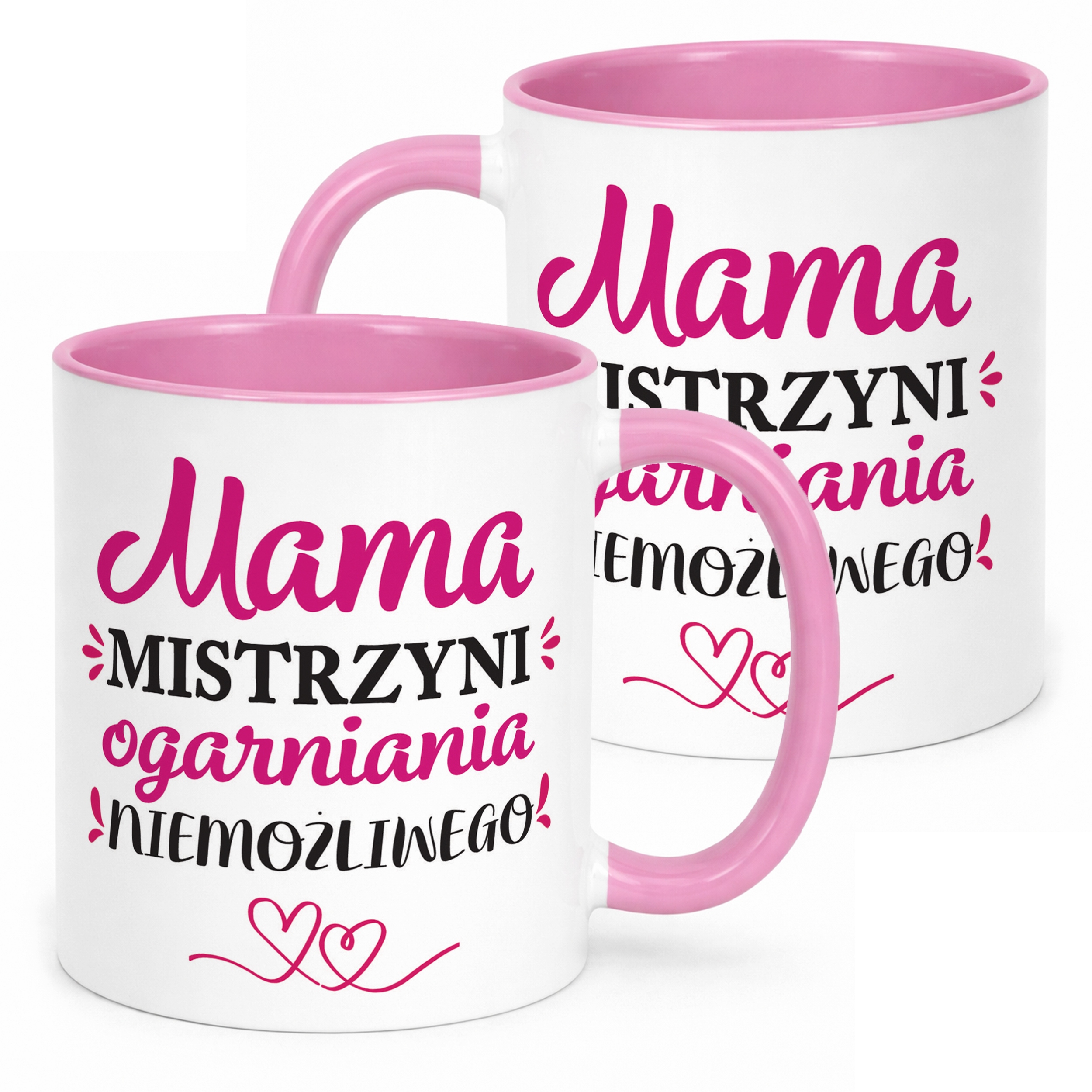 Kubek Różowy Dzień Matki Dla Mamy Prezent Mama Mistrzyni Ogarniania