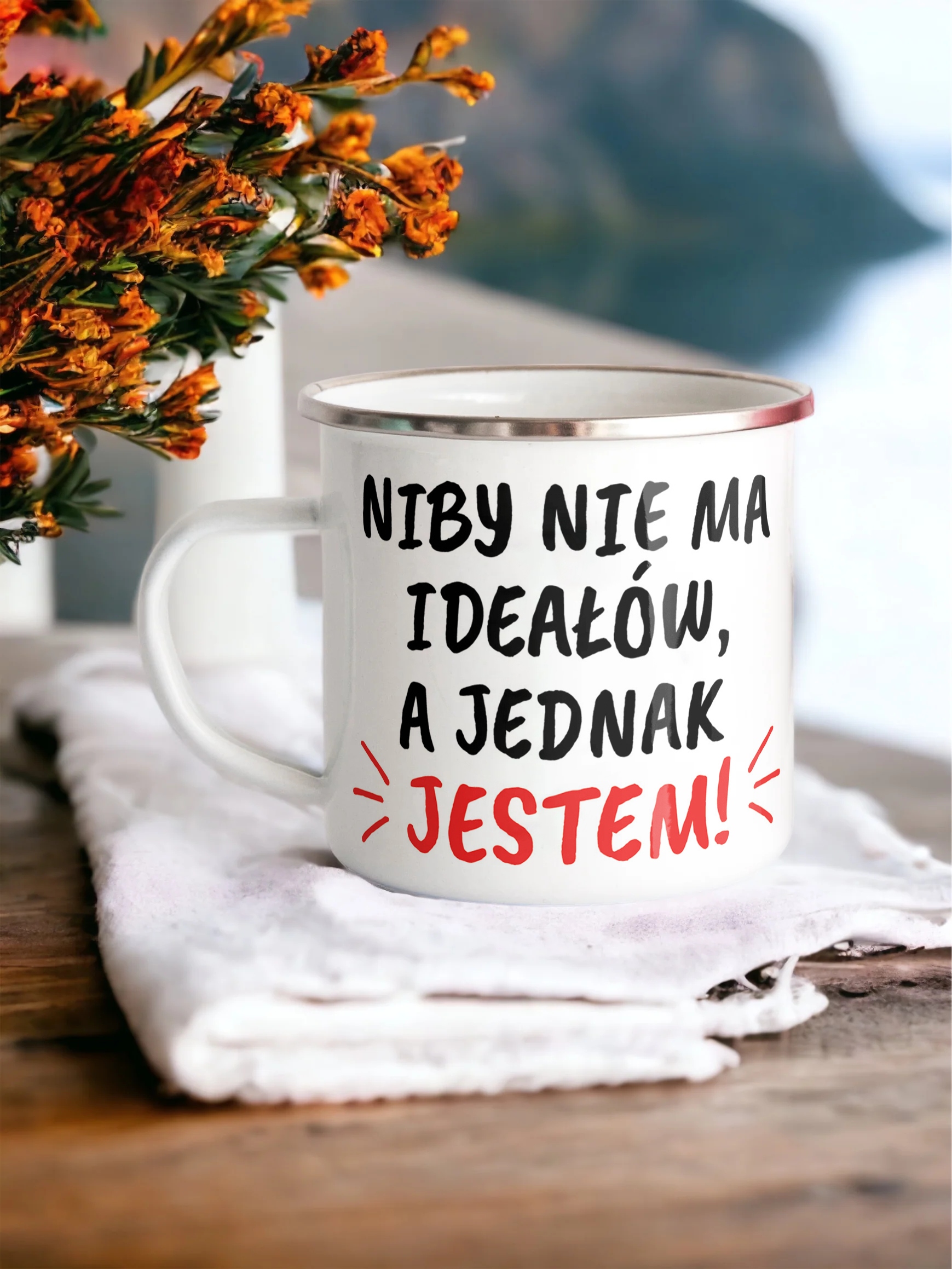 Emaliowany Kubek Garnuszek Dzień Kobiet Dla Kobiety Prezent Upominek