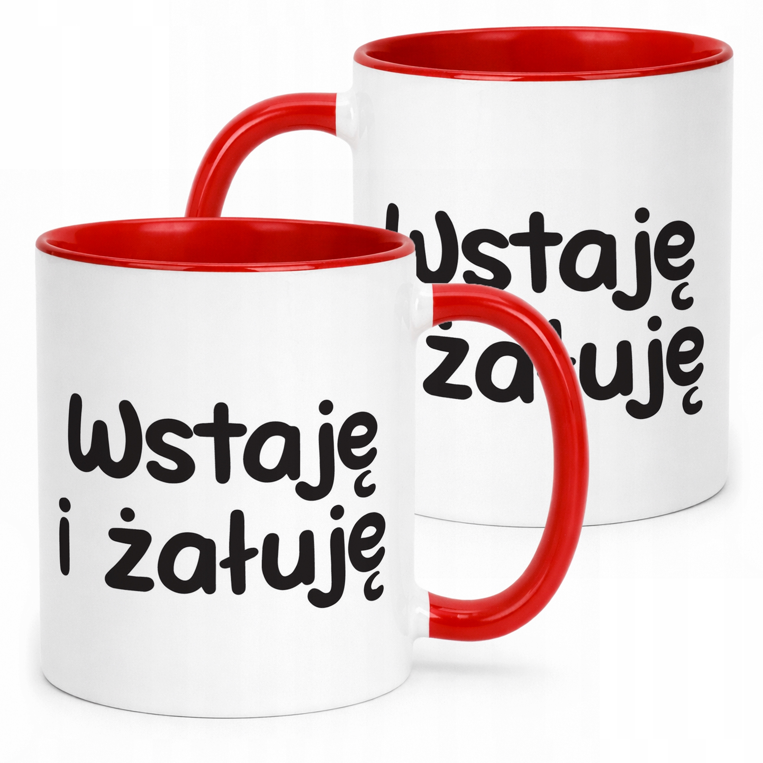 Kubek Czerwony Wstaje i Żałuję Śmieszny Zabawny Prezent