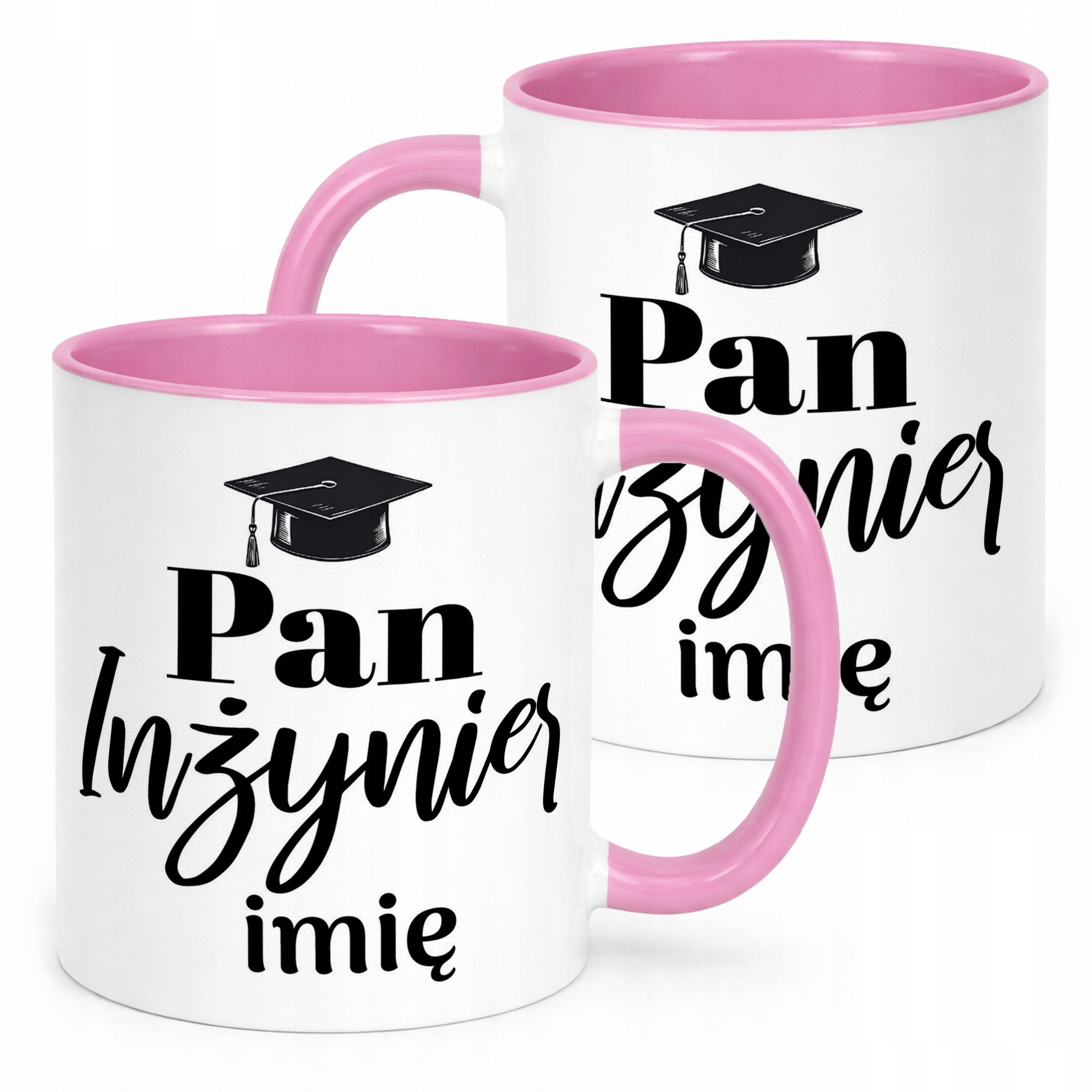 Kubek Różowy Personalizowany Pan Inżynier Prezent Upominek