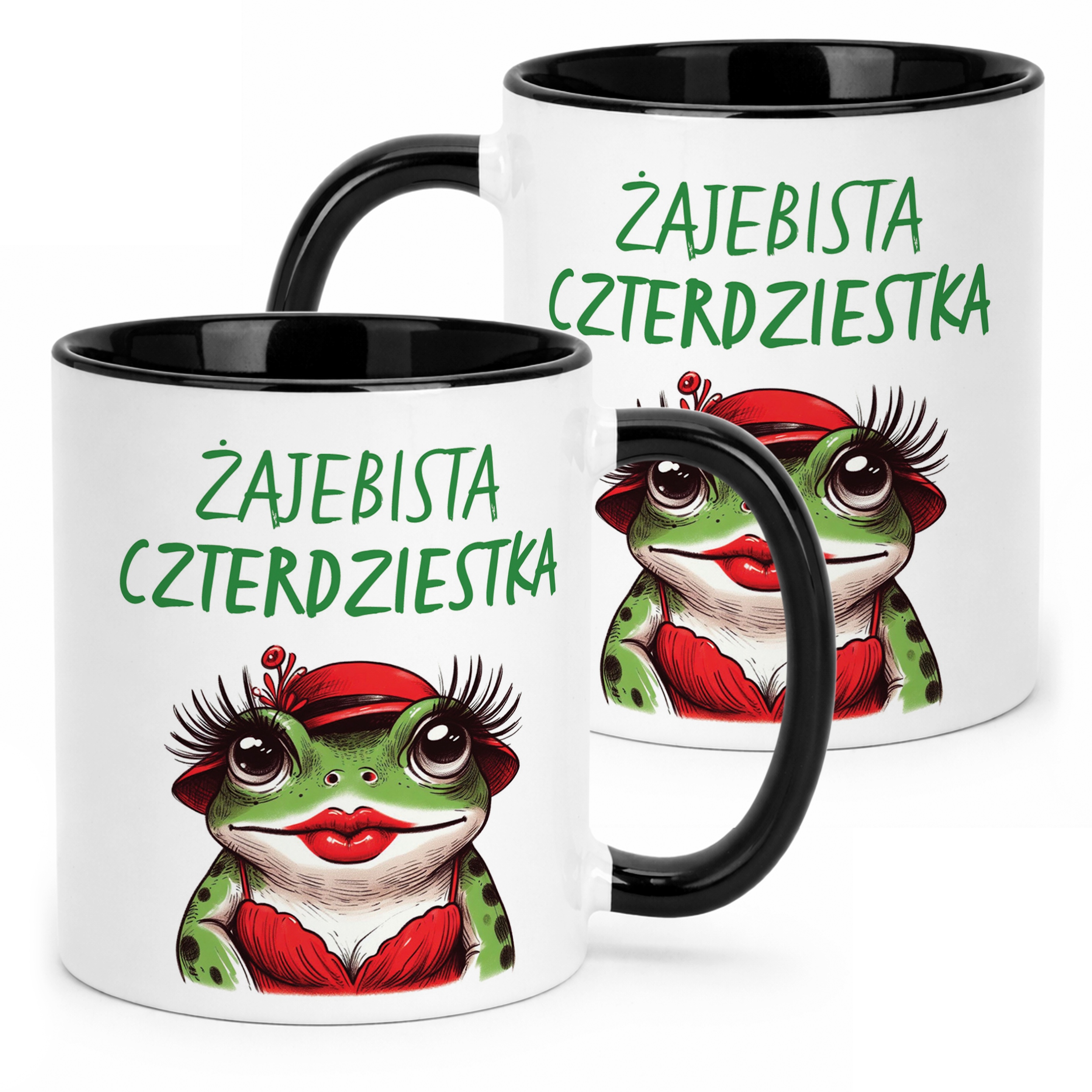 Kubek Czarny Żajebista 40 Dla Kobiety Na Urodziny Prezent