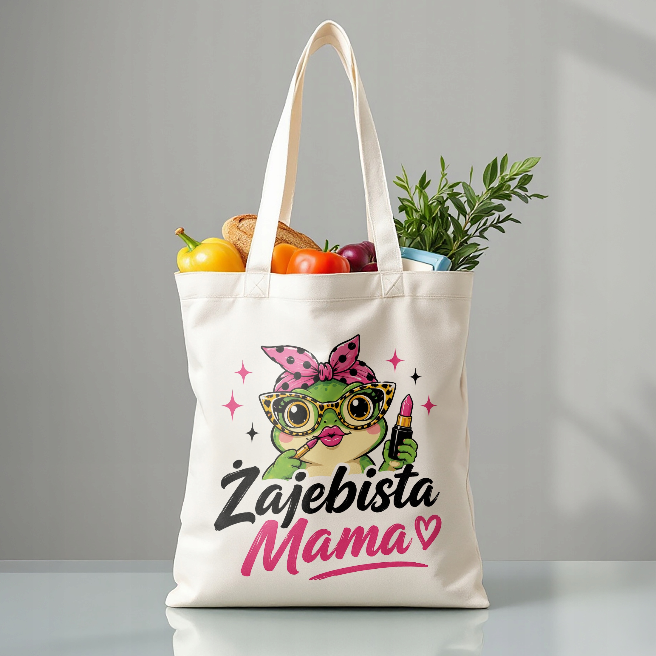 Prezent na Dzień Matki torba bawełniana premium dla mamy piękny upominek