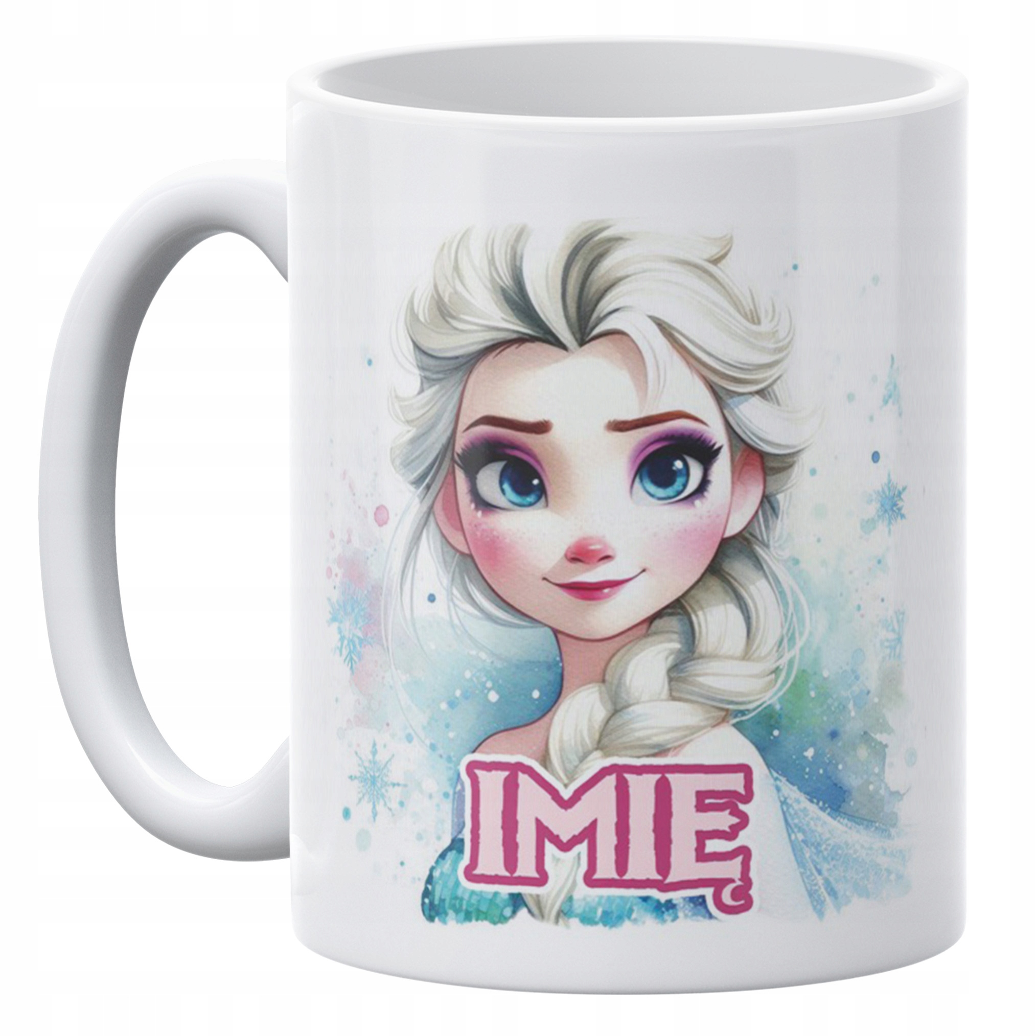 Zestaw Personalizowany Kubek + Poduszka 38×38 cm Kraina Lodu Dla Dzieci