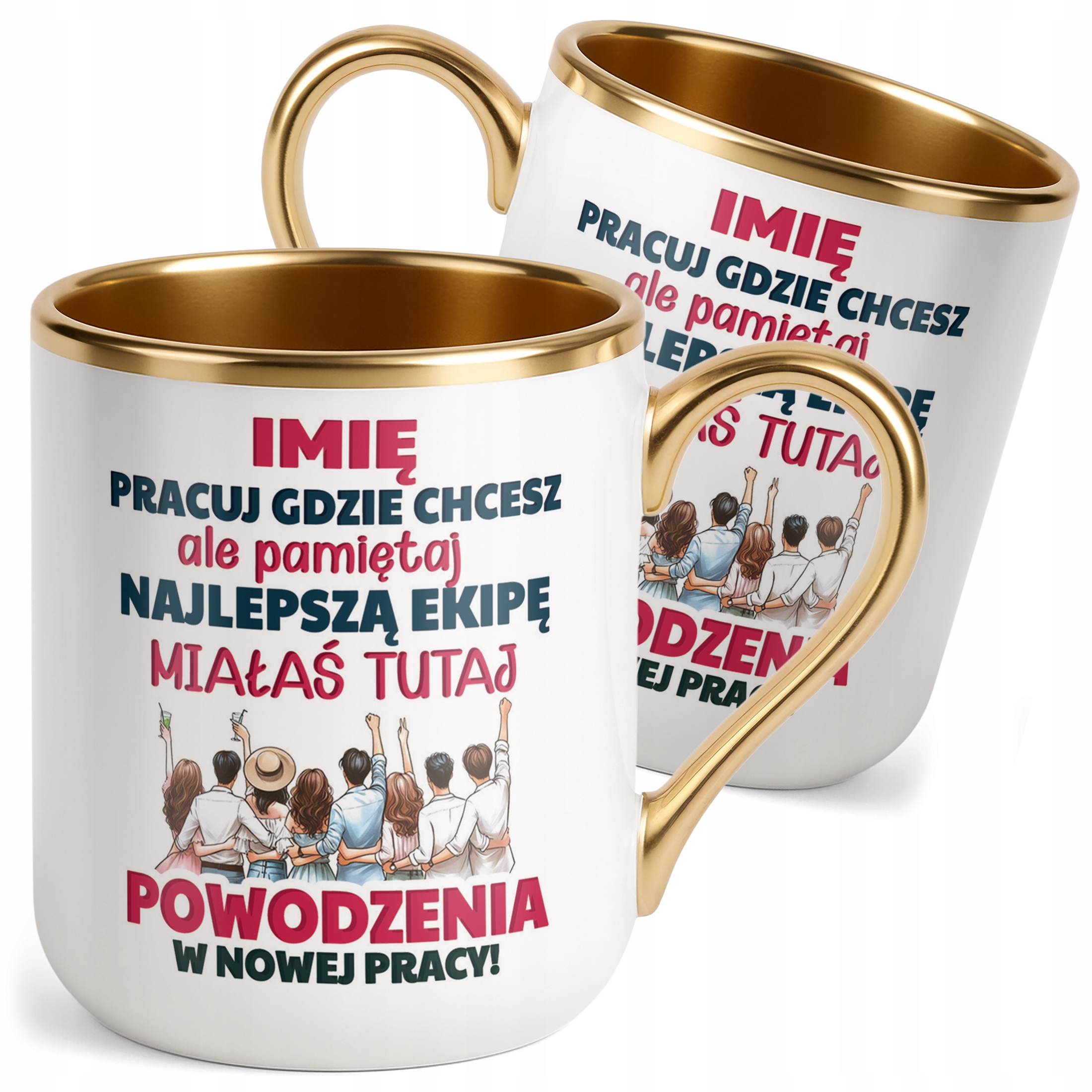 Kubek Premium Złoty Personalizowany Pożeganie Odejście z Pracy Prezent