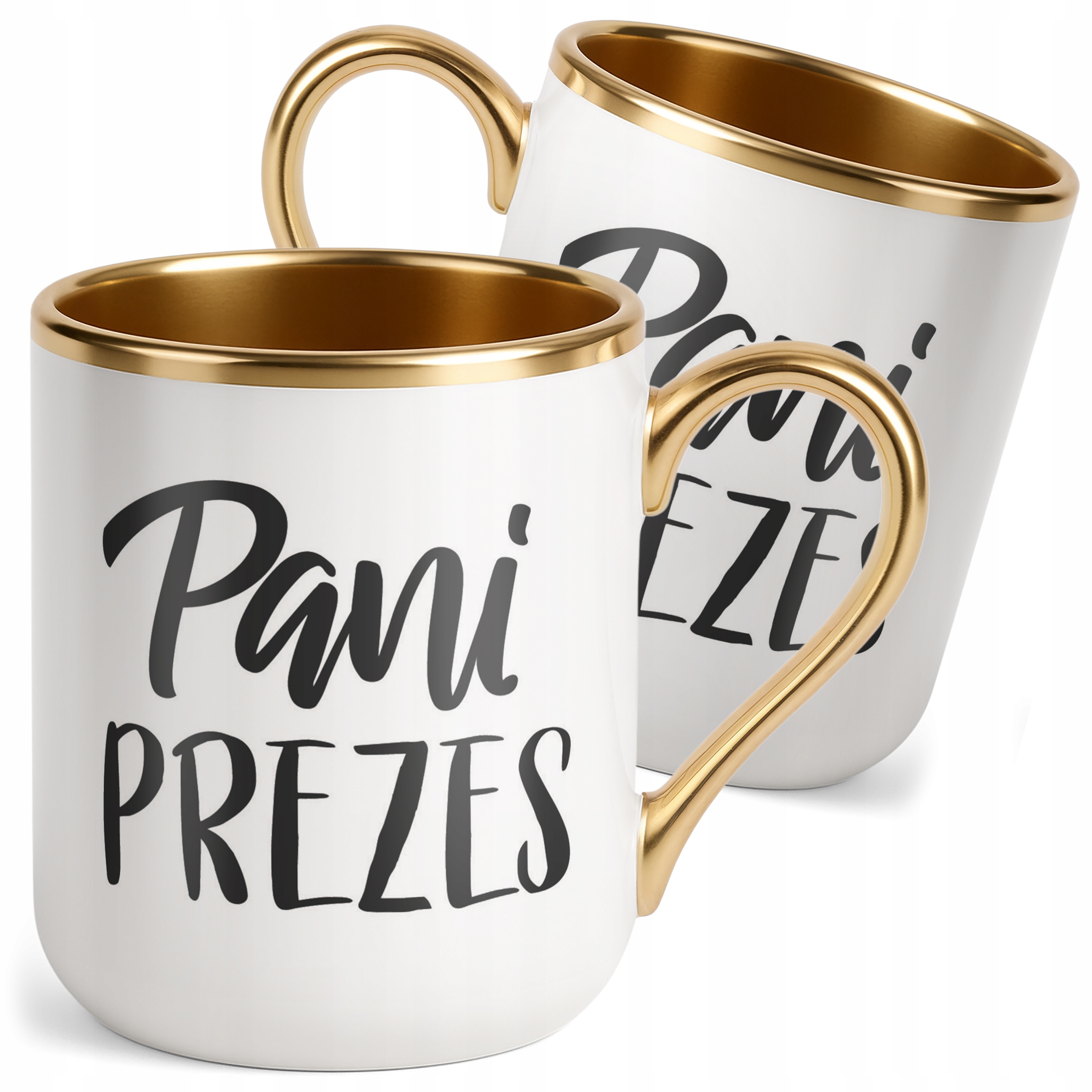 Kubek Premium Złoty Pani Prezes Dla Kobiety Praca Prezent