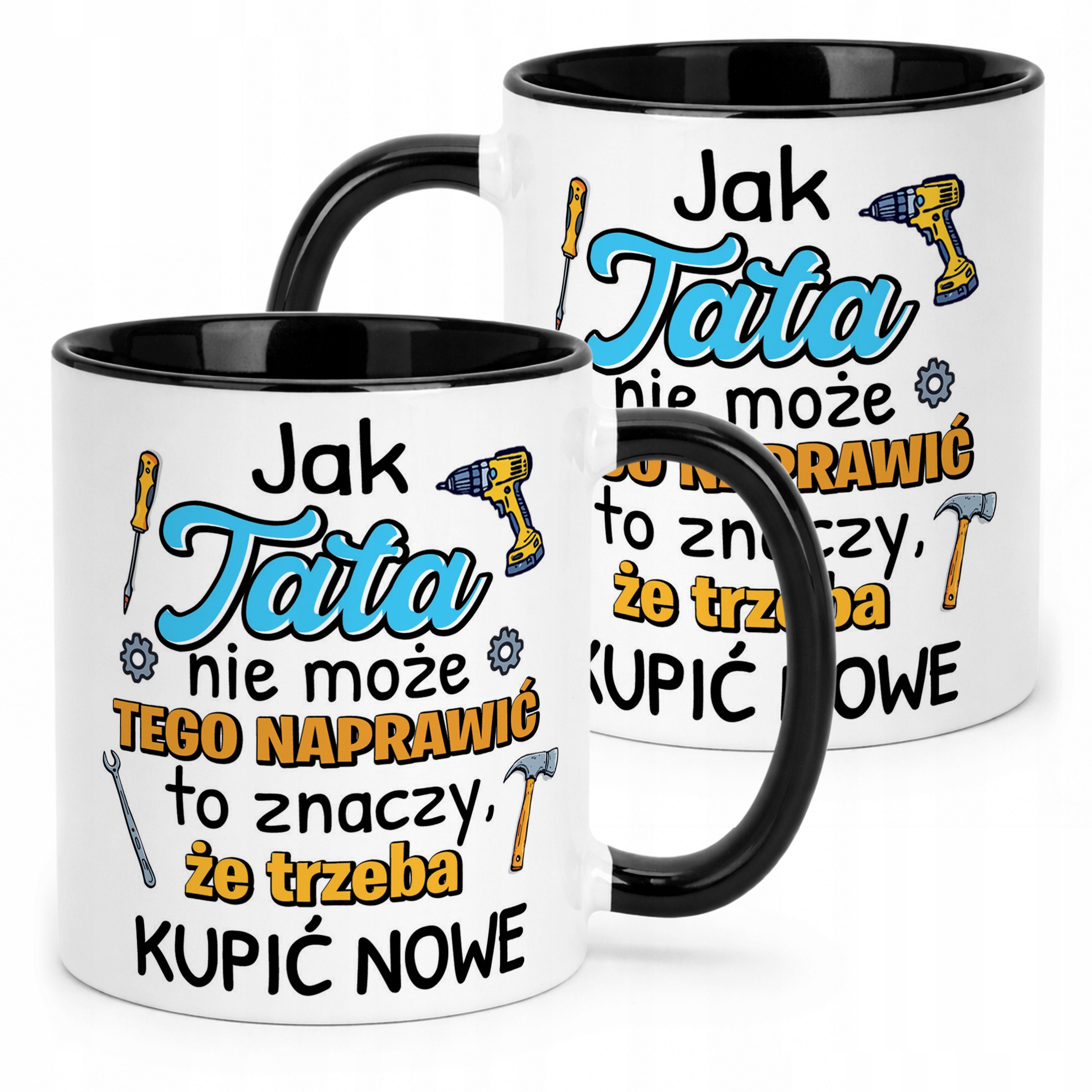 Kubek Czarny Dzień Ojca Dla Taty Trzeba Kupić Nowe Prezent