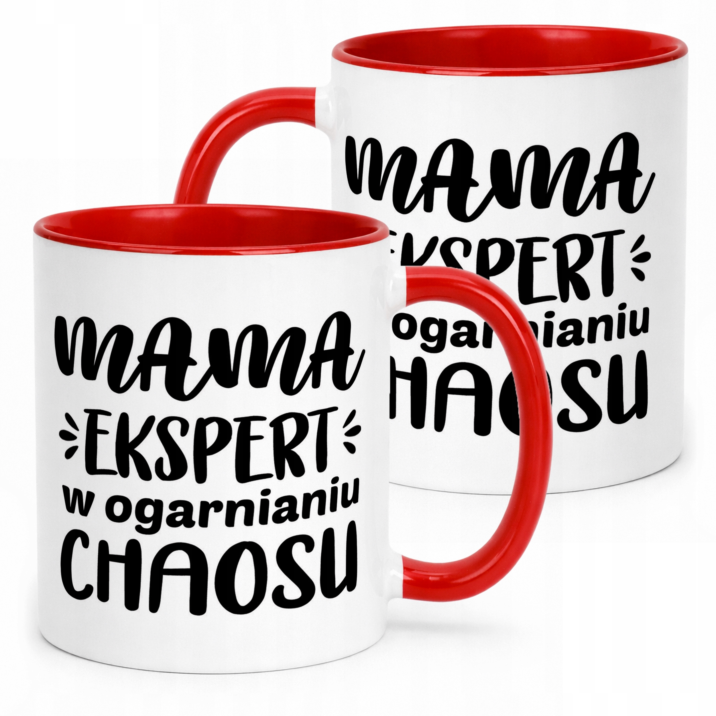 Kubek Czerwony Dzień Matki Dla Mamy Prezent Ekspert W Ogarnianiu Chaosu