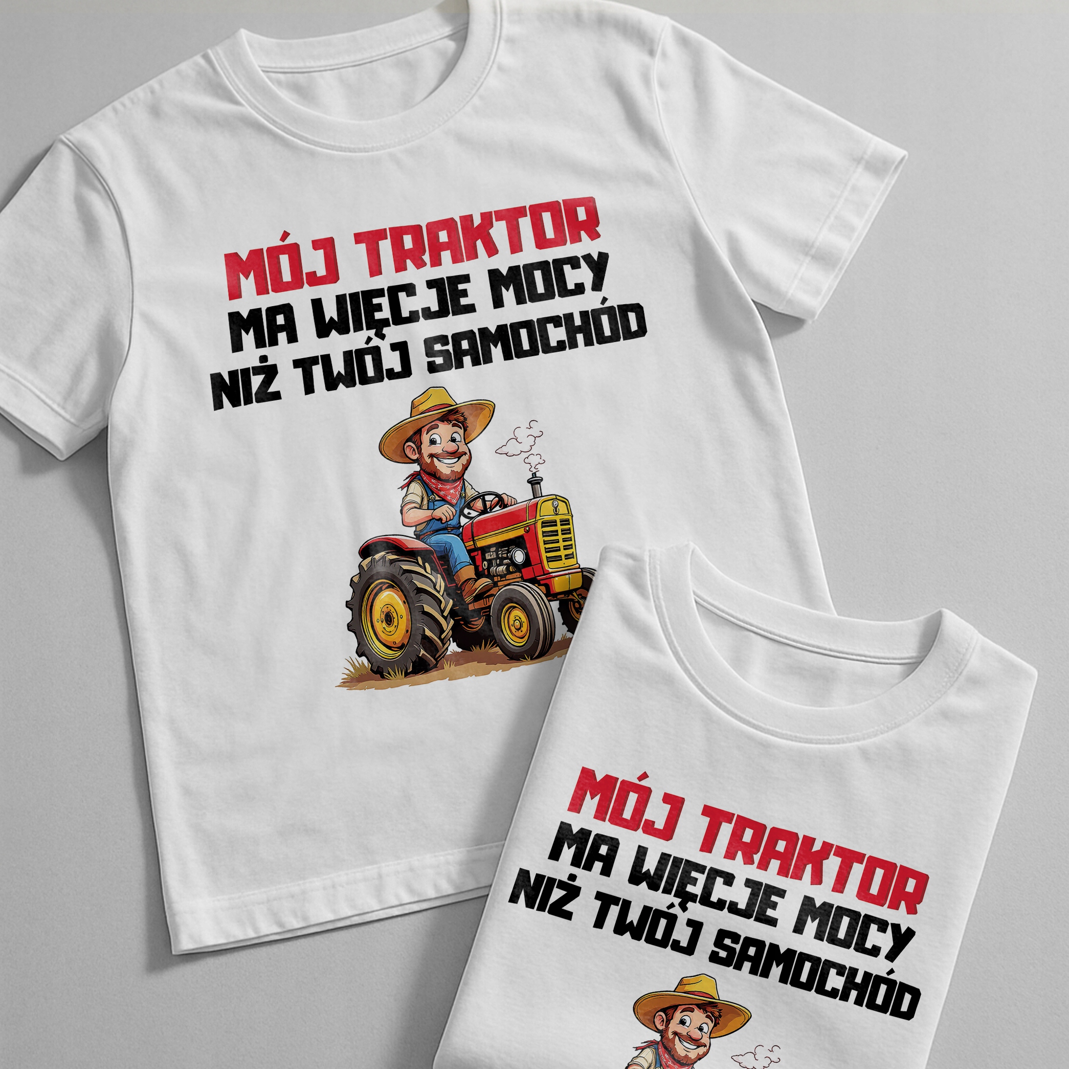Koszulka biała męska Dla Rolnika Zabawny Prezent Upominek