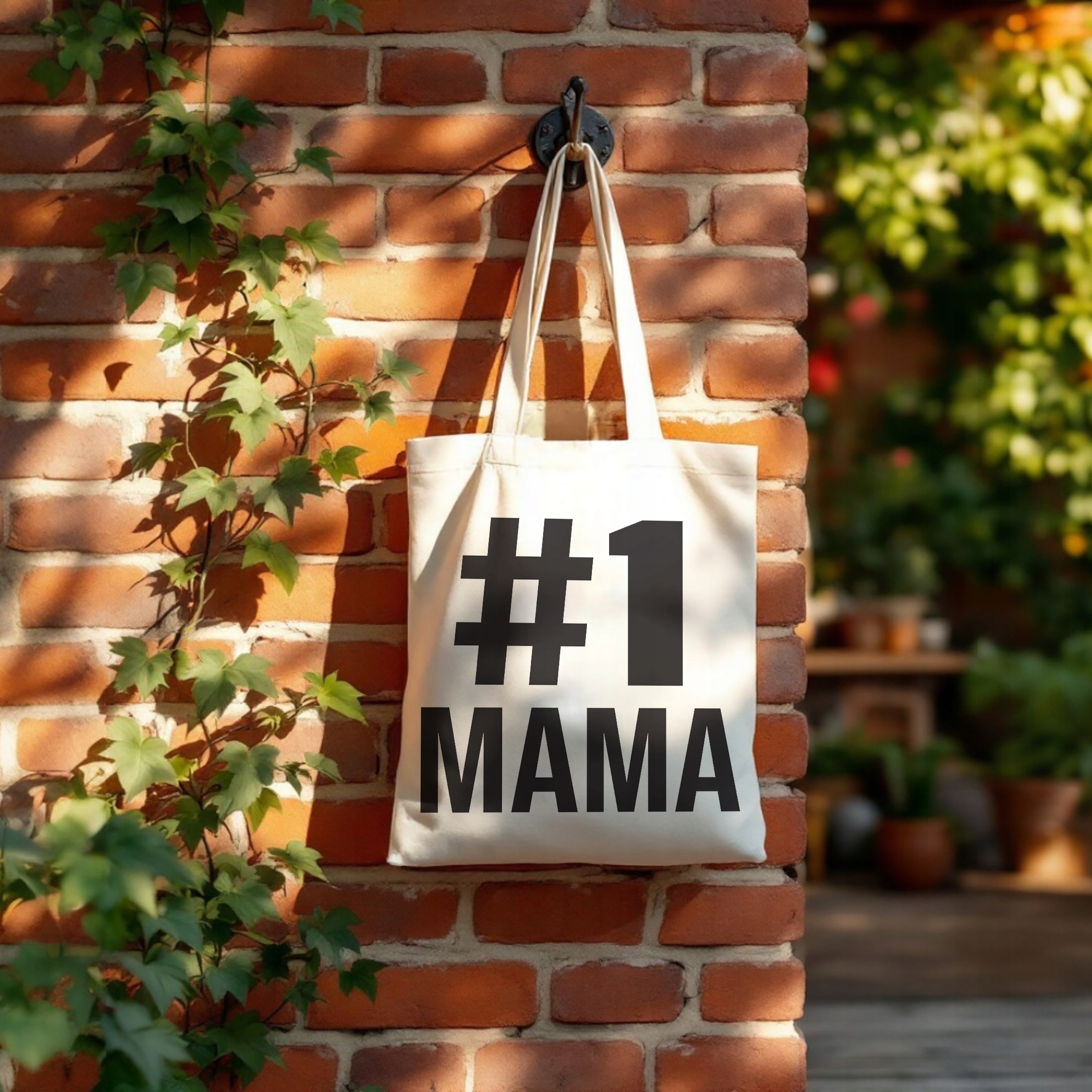 Torba bawełniana na zakupy Dzień Matki #1 Mama Zabawny Prezent
