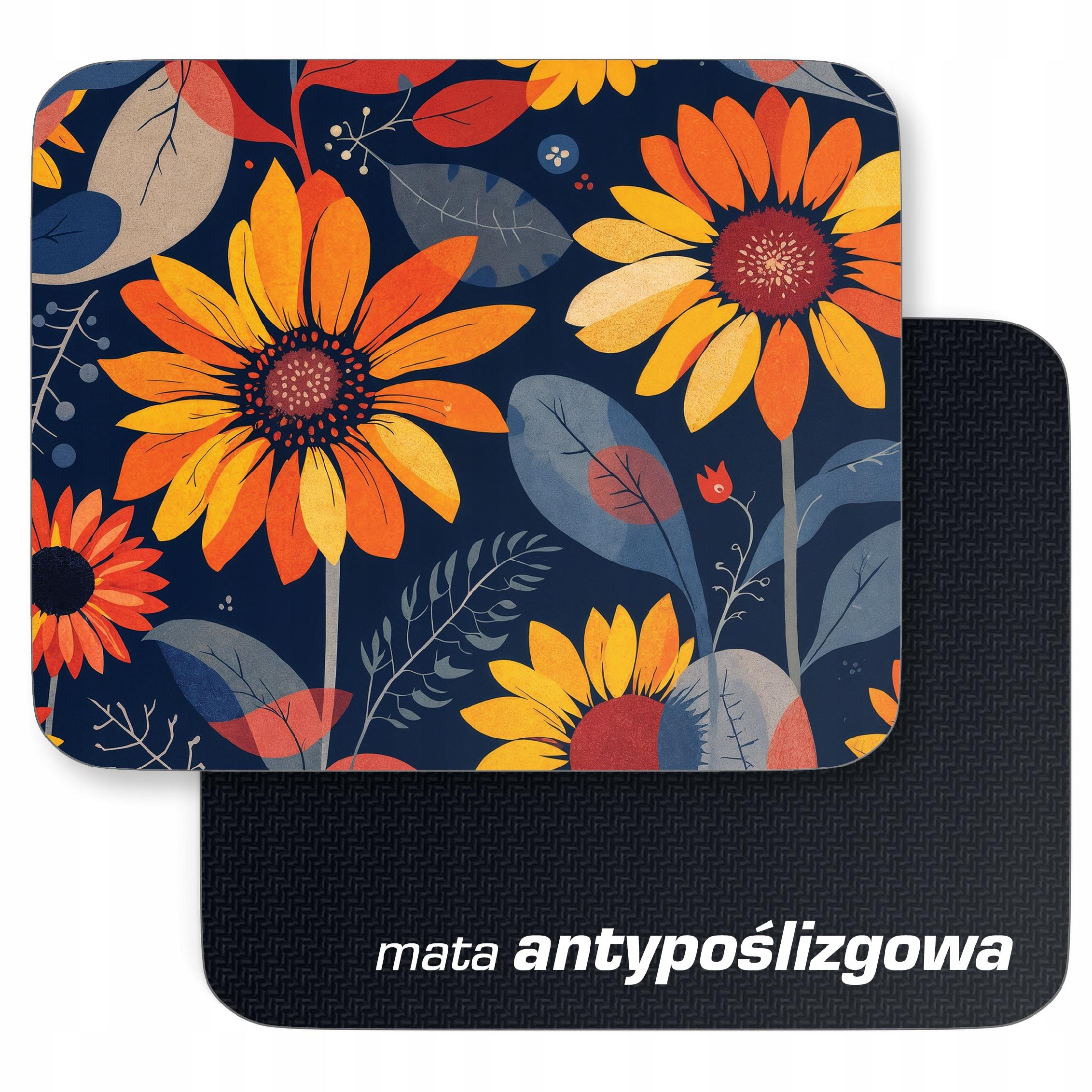 Podkładka pod mysz 22×18 cm Abstrakcja Kwiaty Słoneczniki
