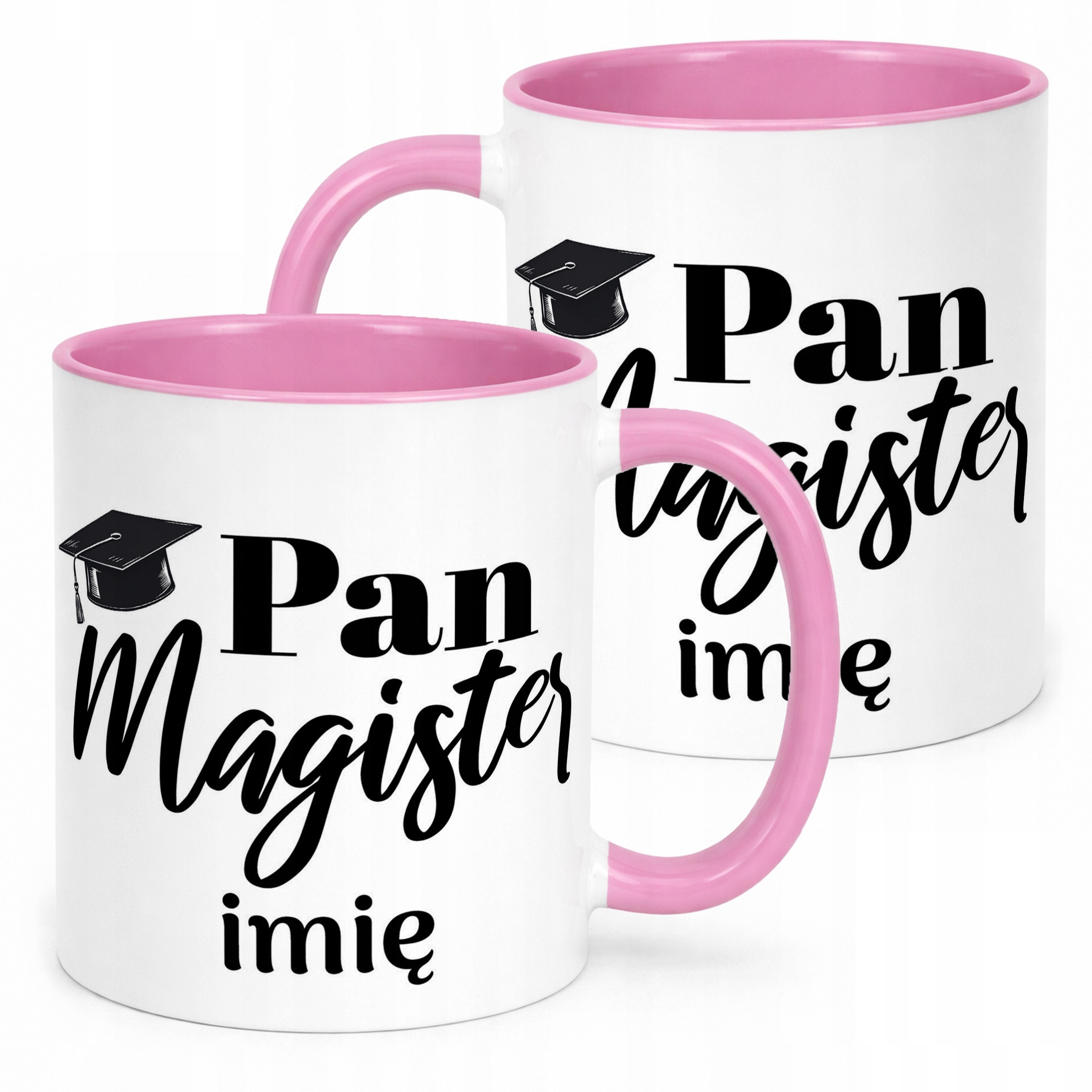 Kubek Różowy Personalizowany Pan Magister Prezent Upominek