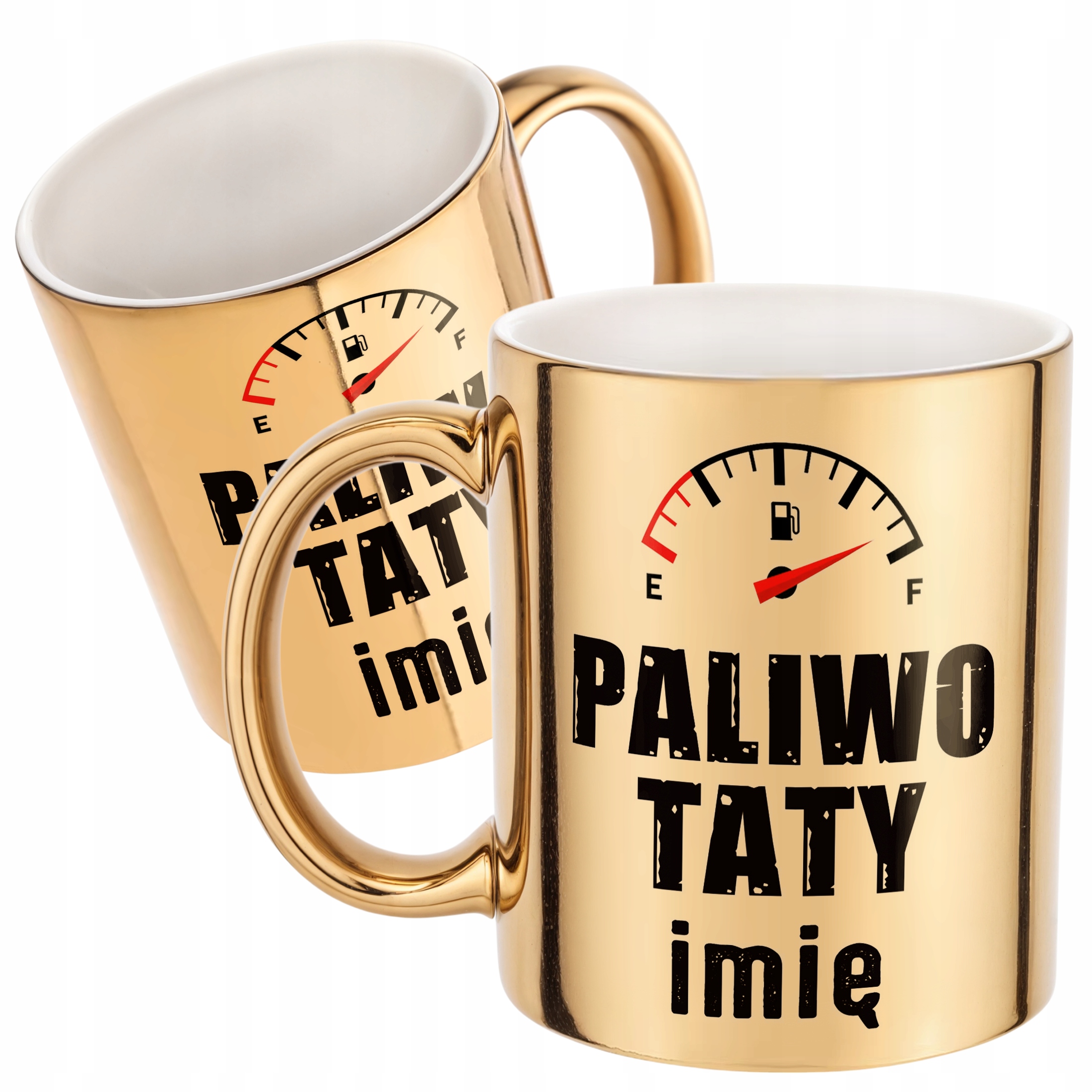 Złoty Kubek Personalizowany Dzień Ojca Paliwo Taty Prezent