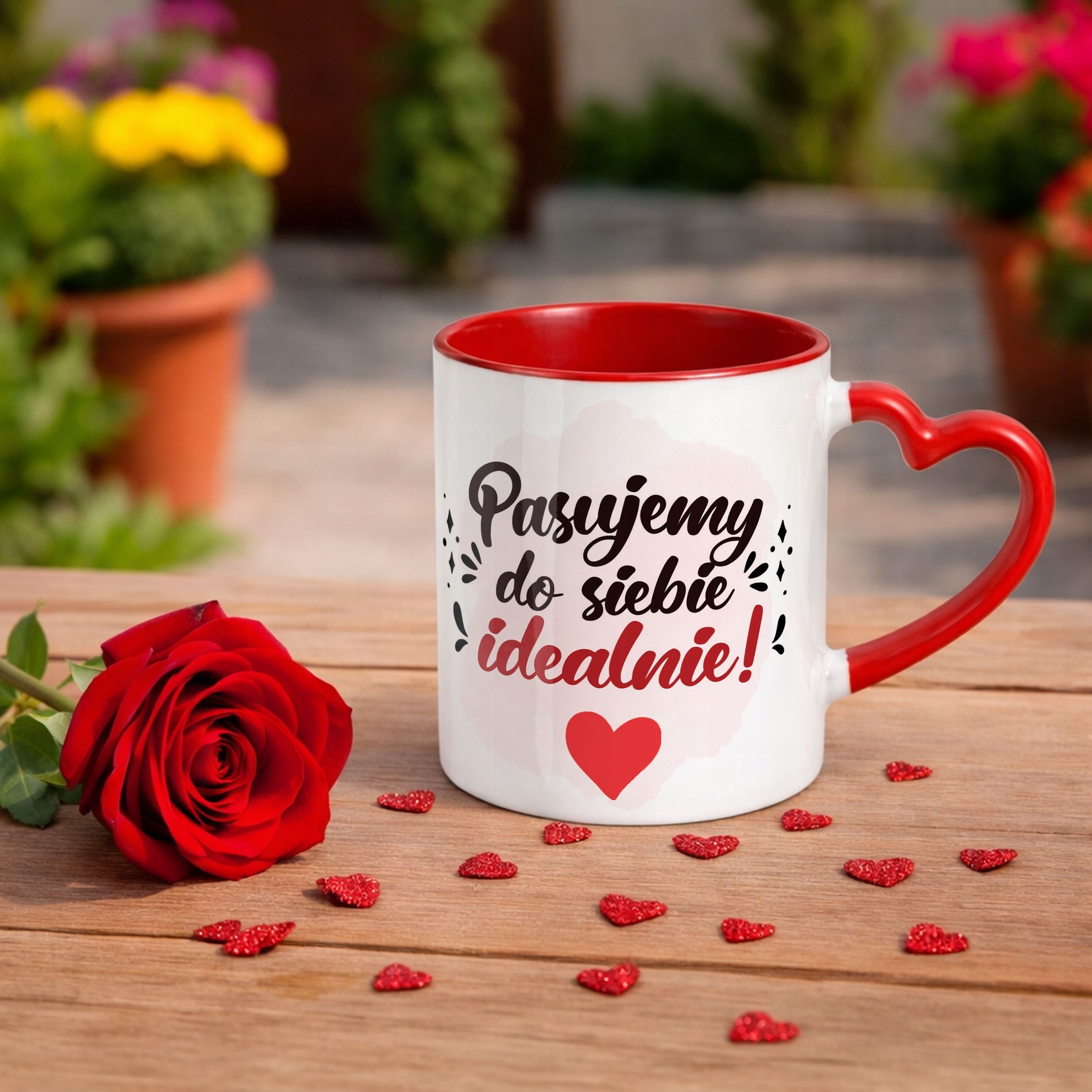 Kubek Walentynkowy Personalizowany Serce Walentynki Prezent Upominek