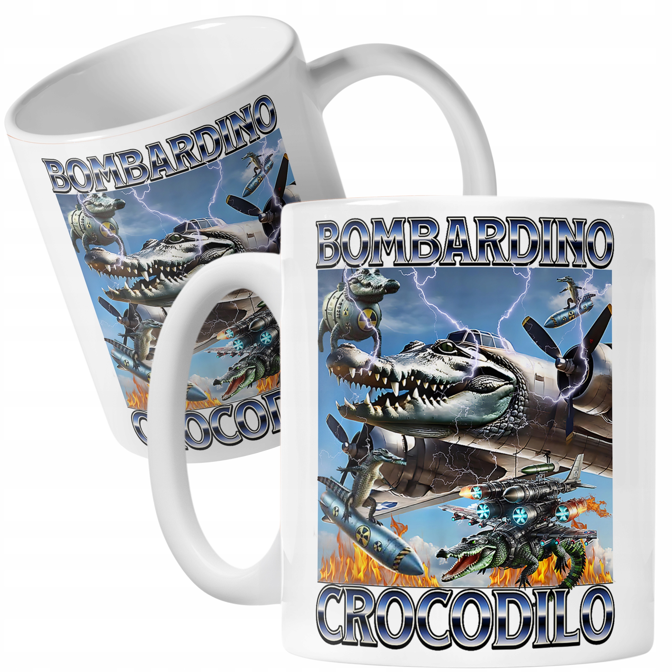 Kubek ceramiczny Bombardino Crocodilo viral tiktok brainrot
