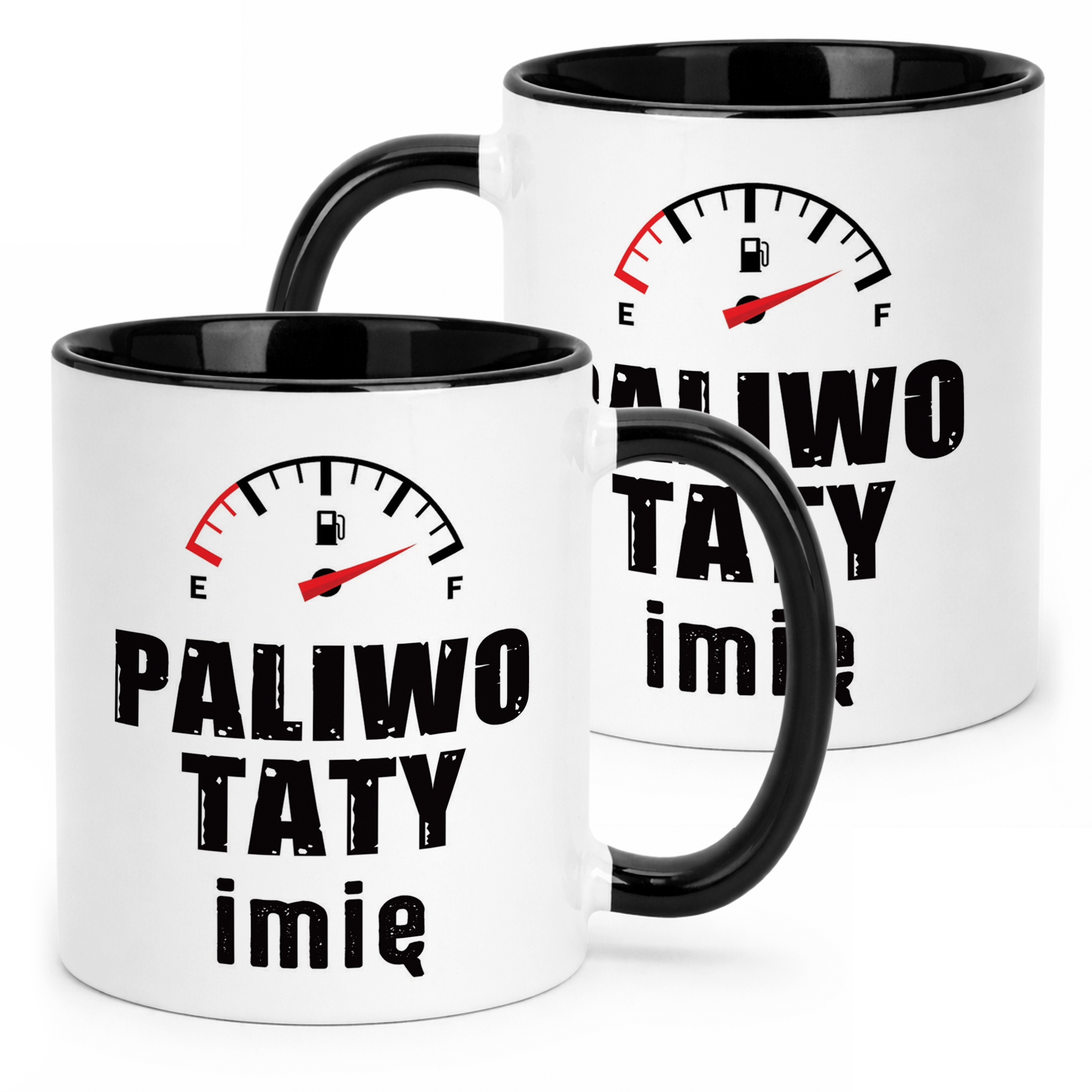 Kubek Czarny Personalizowany Dzień Ojca Paliwo Taty Prezent