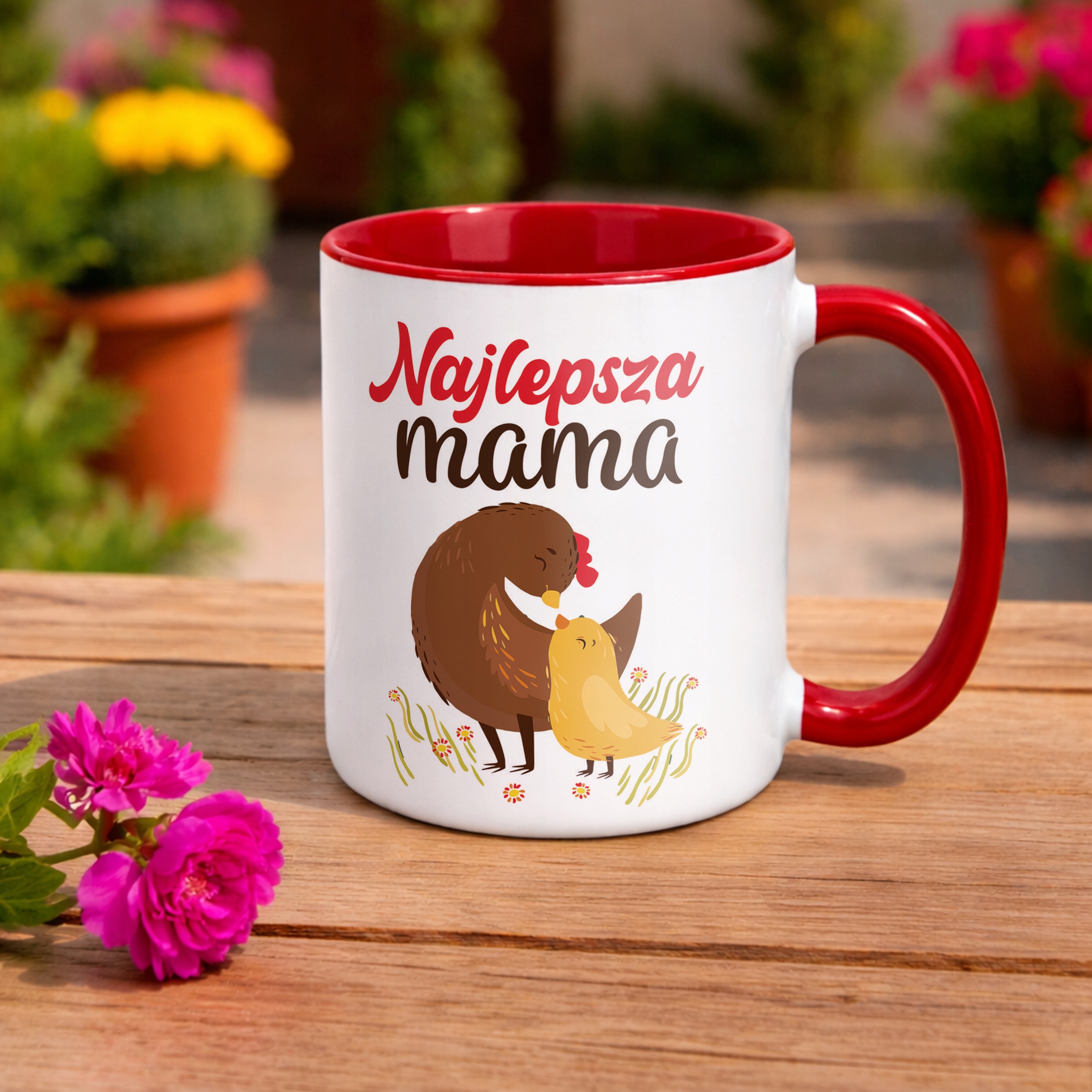 Kubek Czerwony Dzień Matki Dla Mamy Prezent Najlepsza Mama