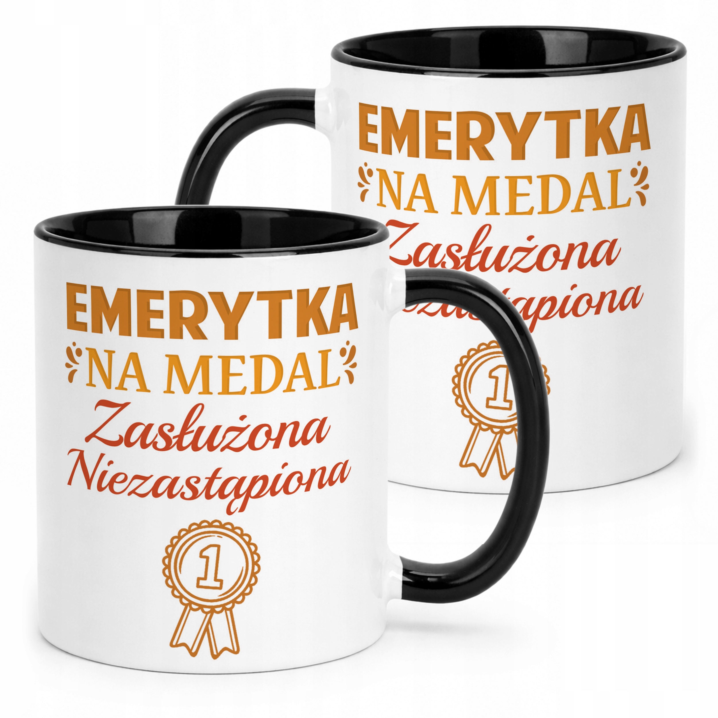 Kubek Czarny z okazji Emerytury Dla Emerytki Prezent Upominek