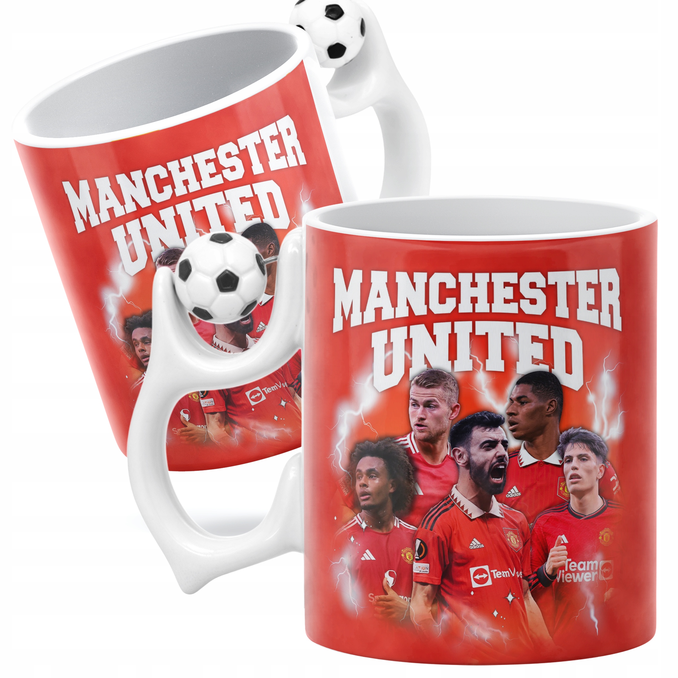 Zestaw Kubek Piłkarski + Podkładka pod mysz Manchester United Fernandes