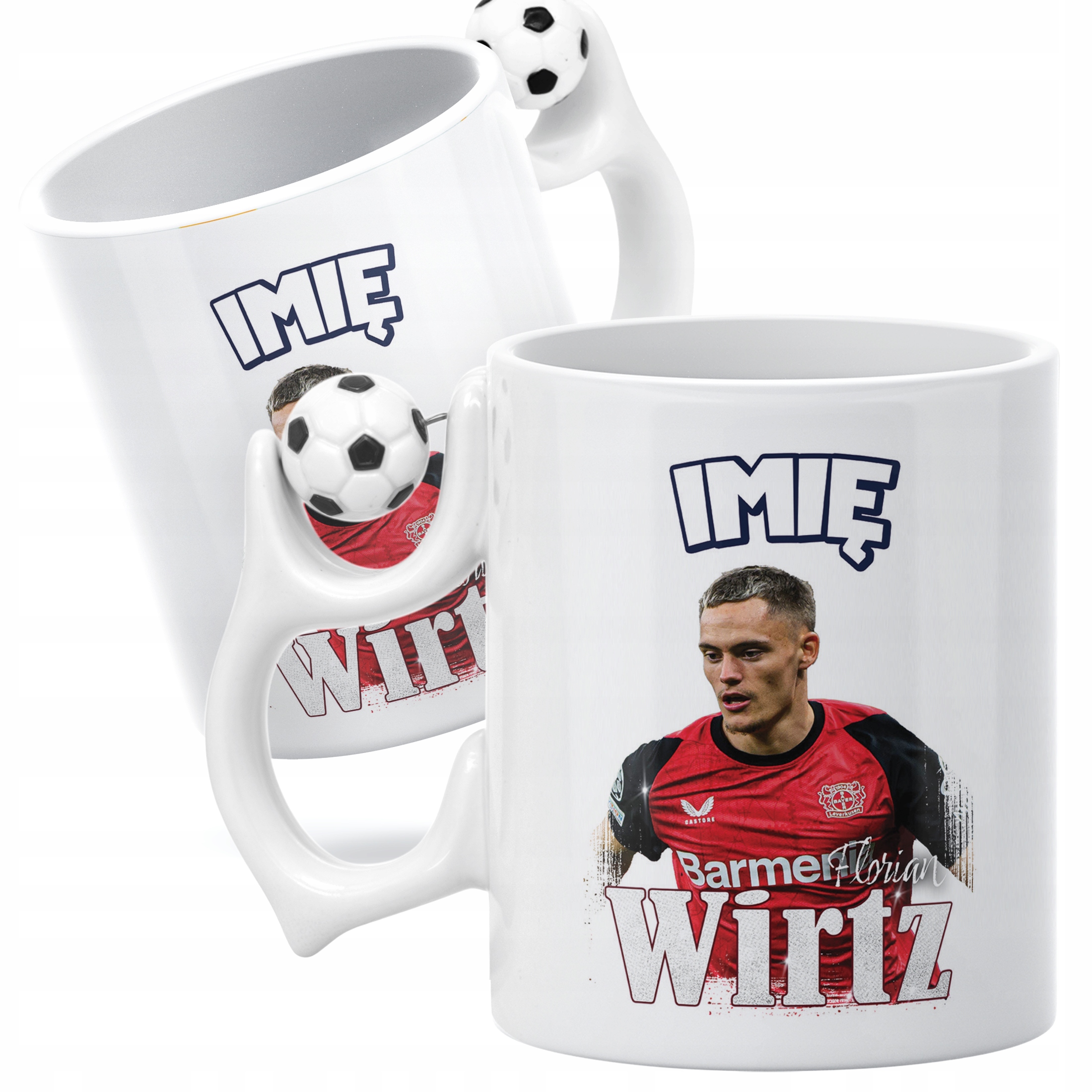 Kubek piłkarski personalizowany Florian Wirtz dla kibiców Bayer Leverkusen