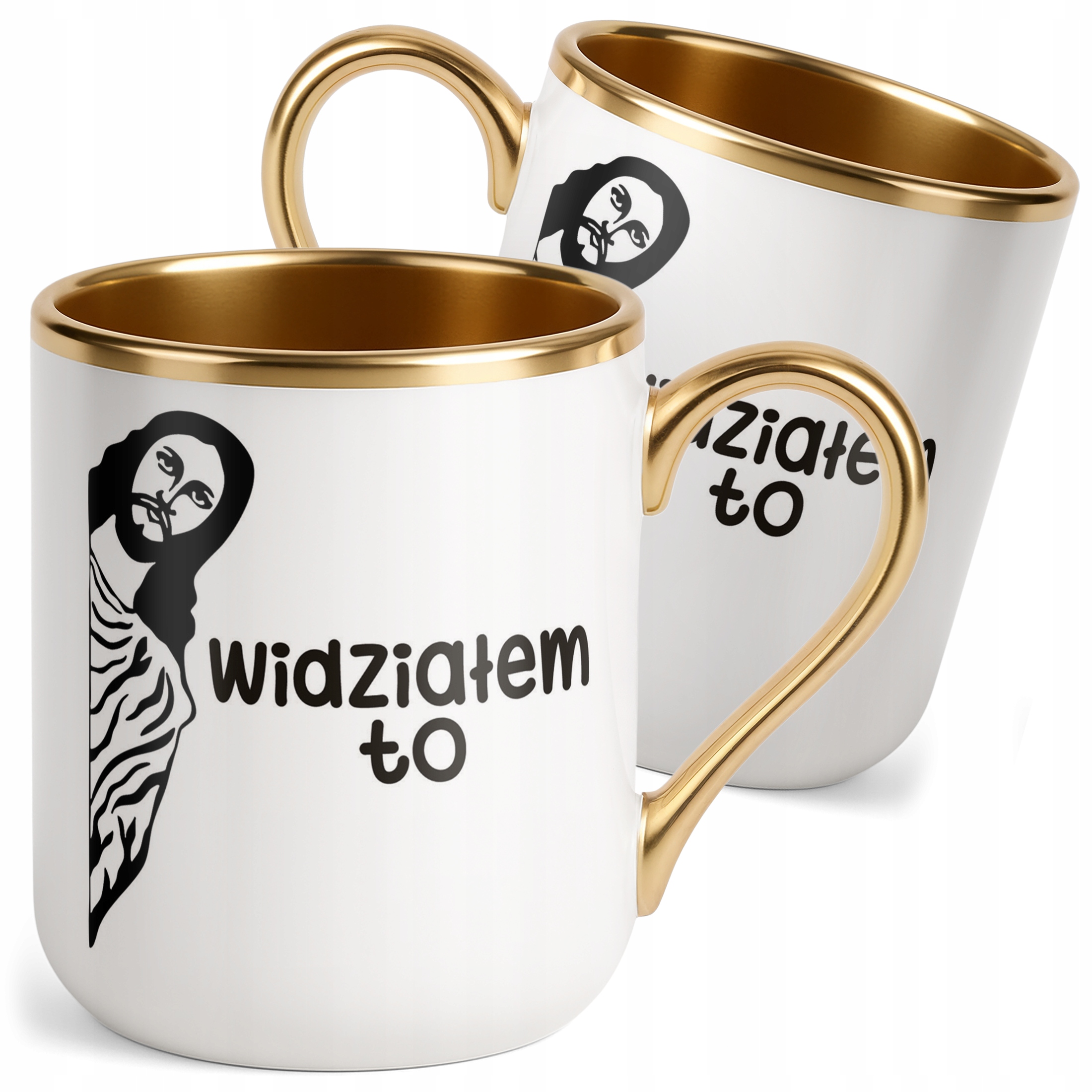 Kubek Premium Złoty Widziałem To Jezus Śmieszny Zabawny Prezent