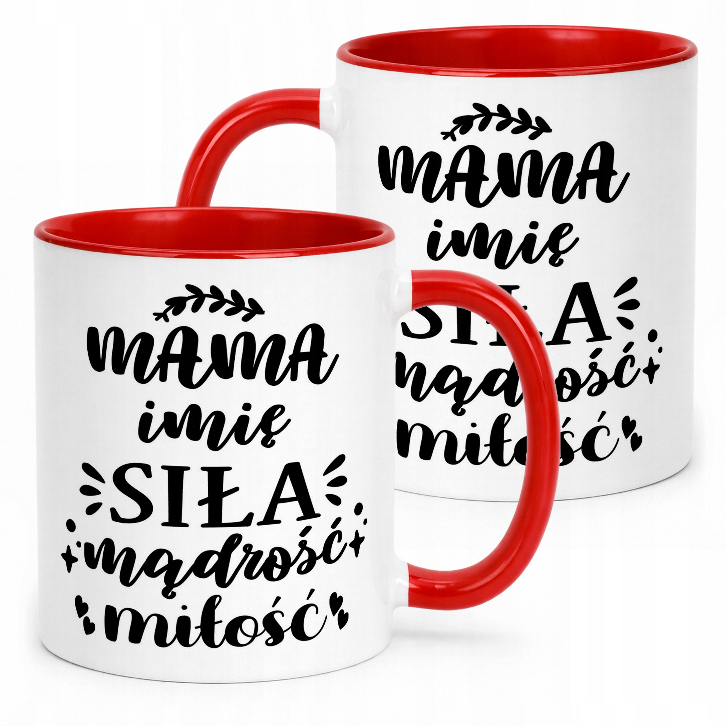Kubek Czerwony Personalizowany Dzień Matki Dla Mamy Prezent Upominek