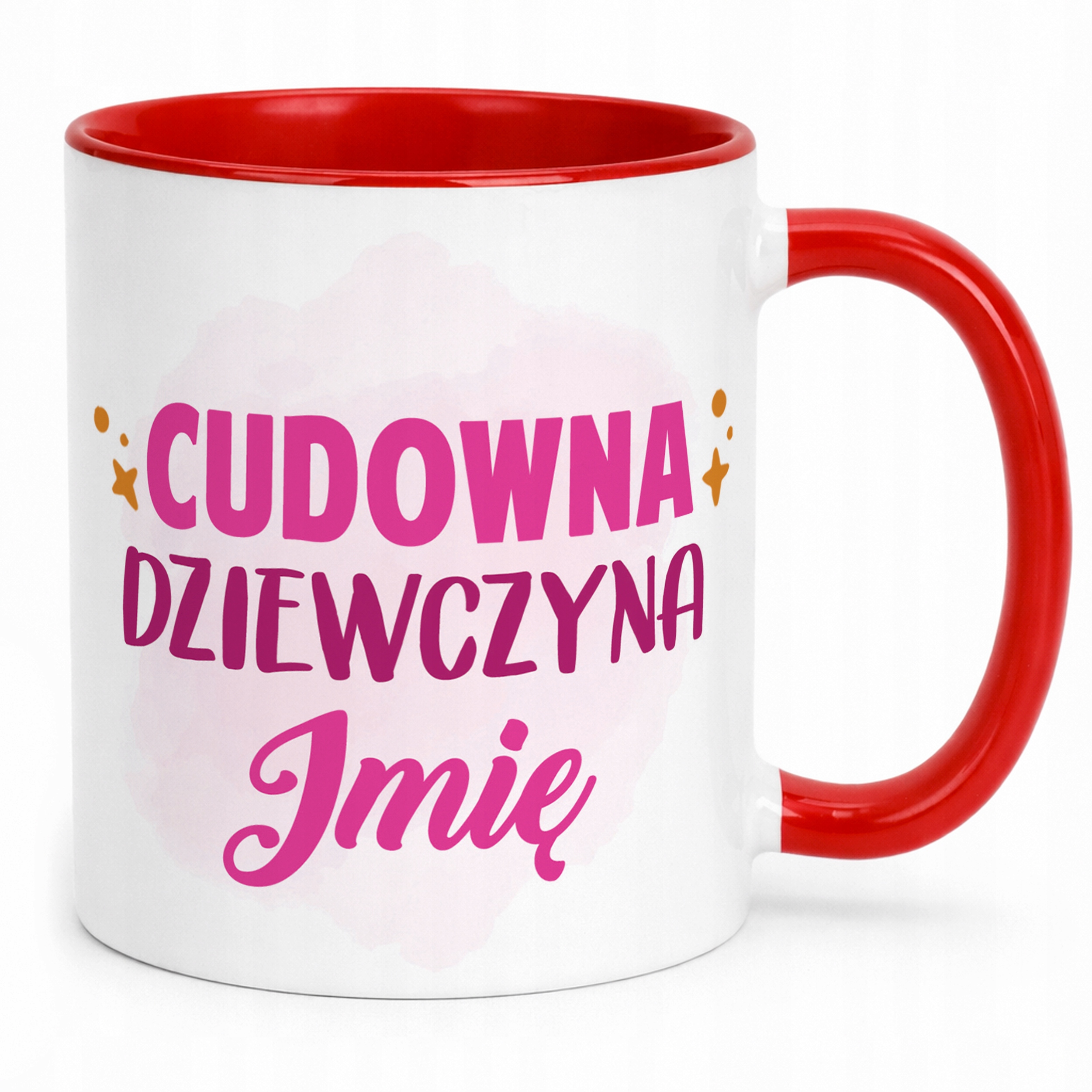 Kubek Czerwony Personalizowany Dzień Kobiet Dla Dziewczynki Prezent