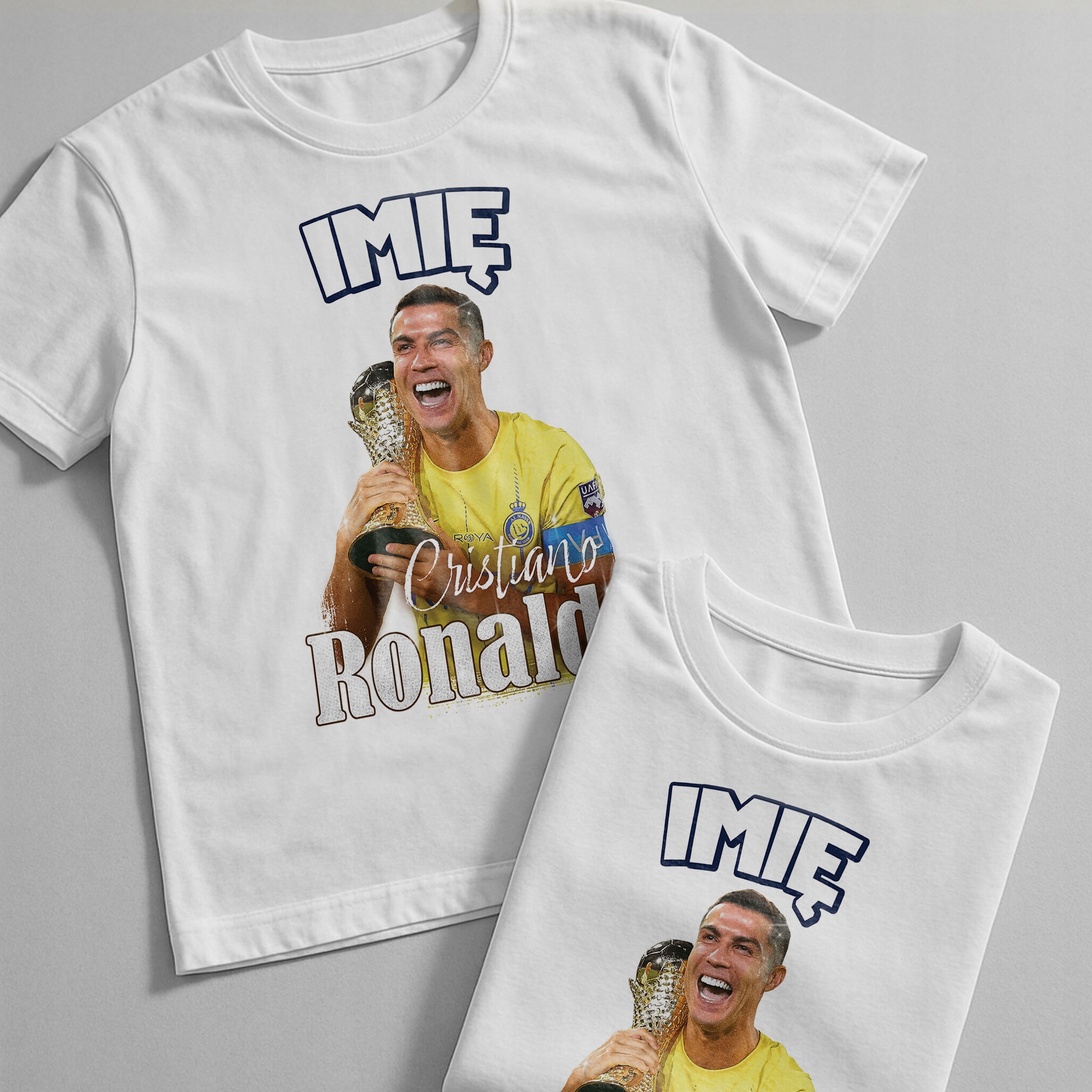 Koszulka personalizowana biała dziecięca Cristano Ronaldo Al-Nassr r. 122