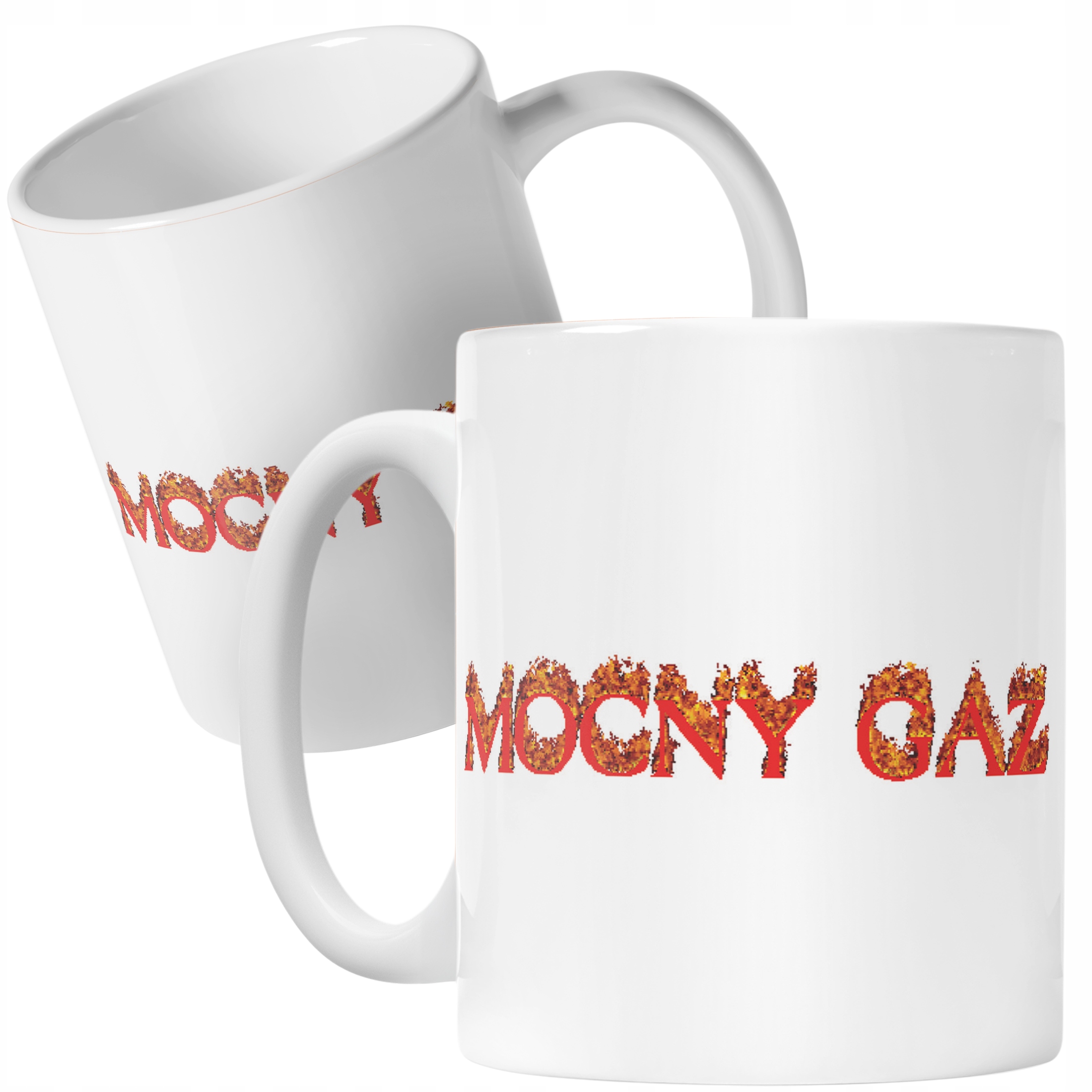 Kubek ceramiczny Mocny Gaz Memy Zabawne Prezent