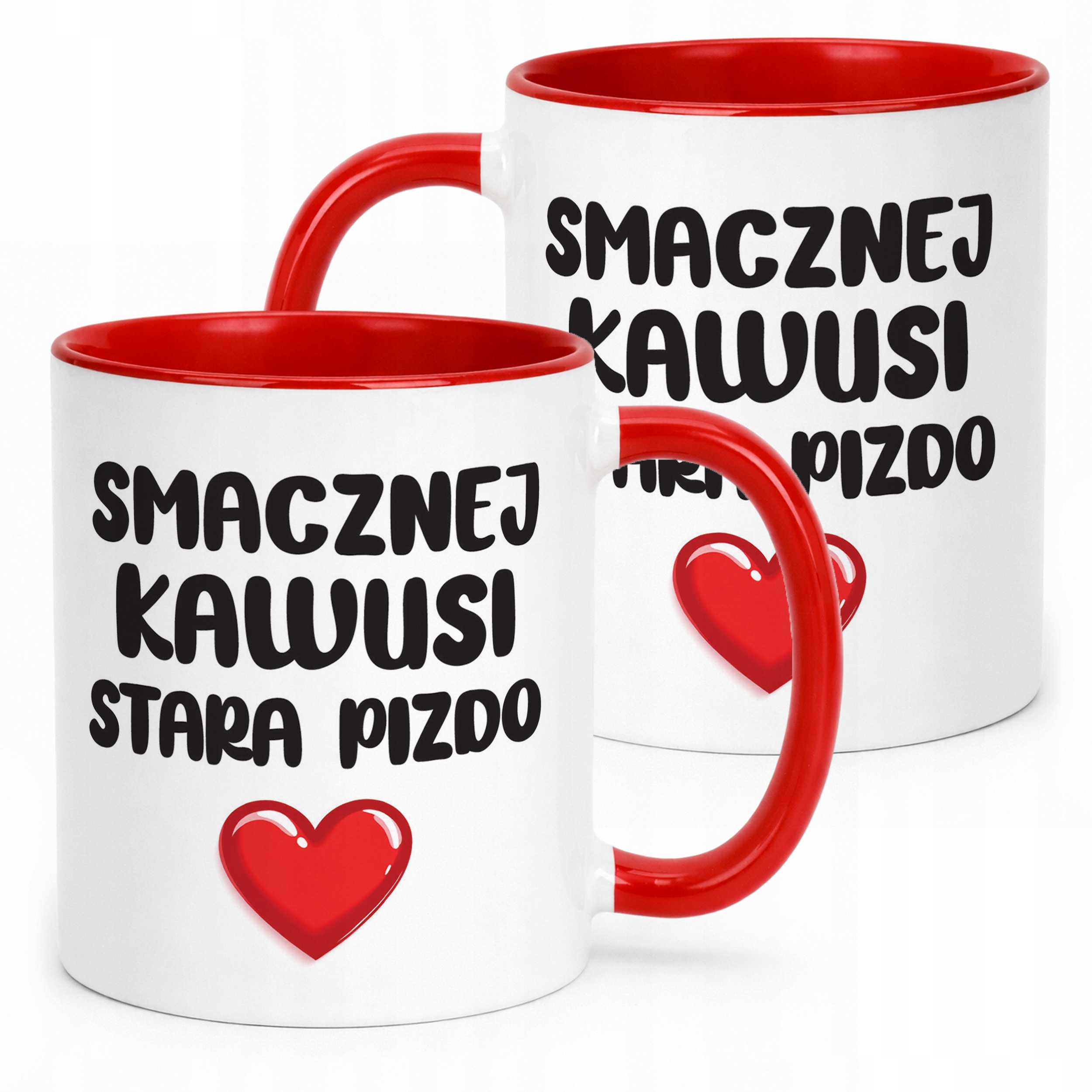 Kubek Czerwony Smacznej Kawus Stara Piz*o Śmieszny Zabawny Prezent