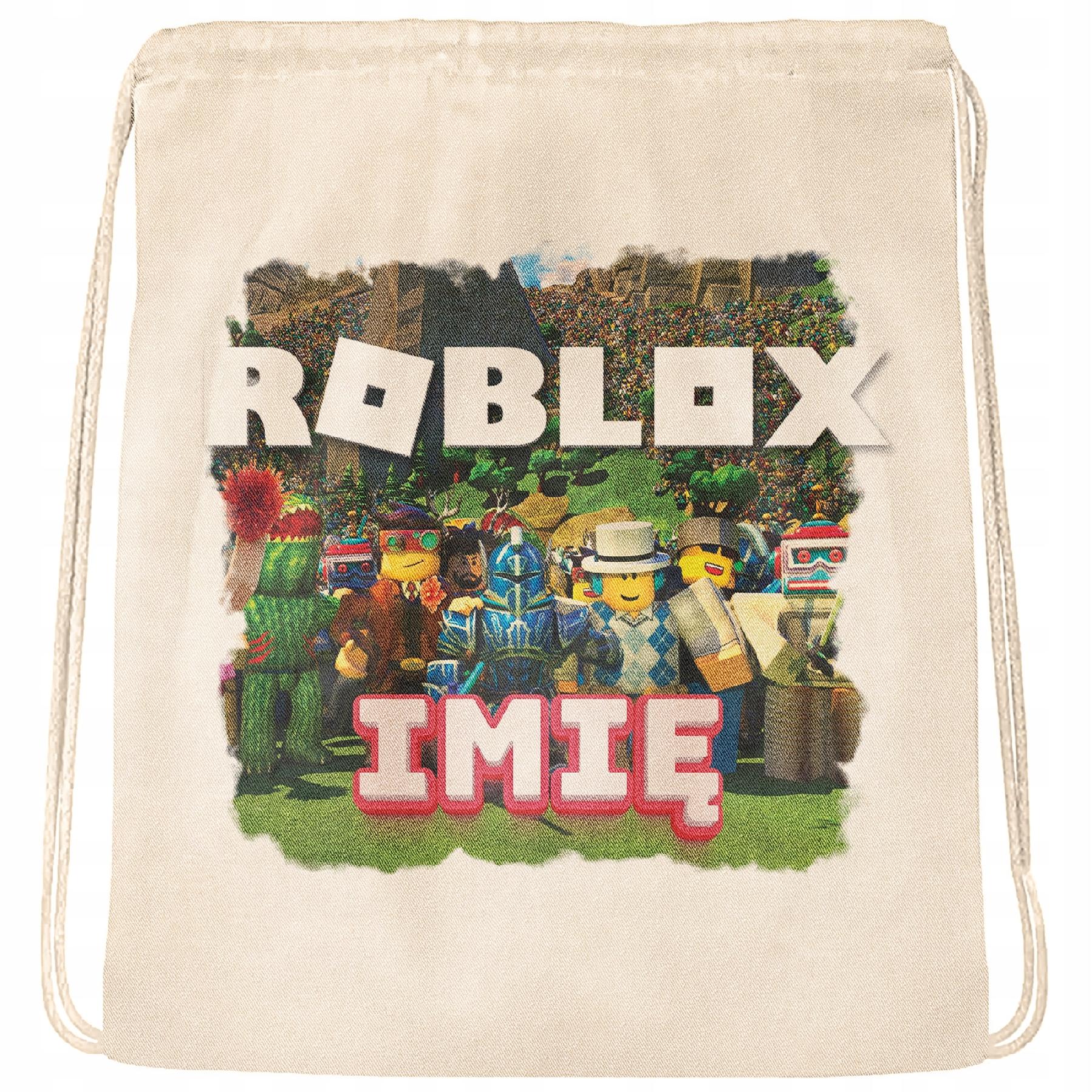 Plecak bawełniany Z Imieniem Roblox Dla Fanów i Graczy Do Szkoły
