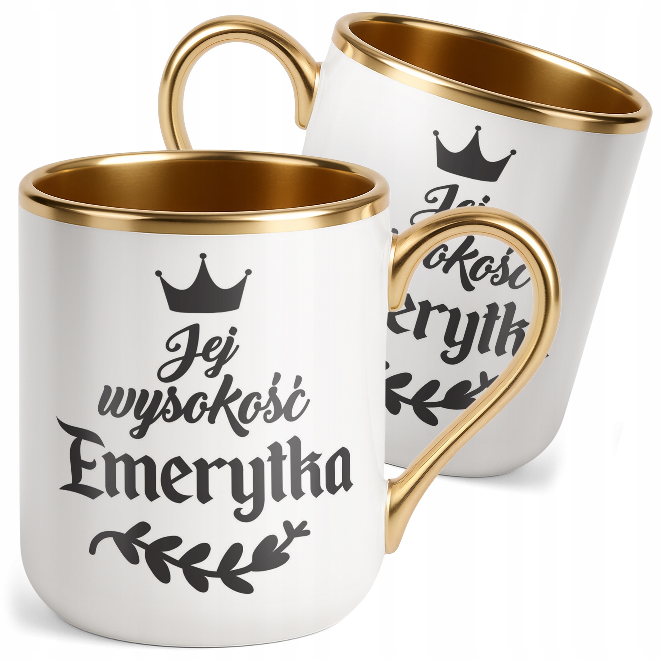 Kubek Premium Złoty Z okazji Emerytury Dla Emerytki Prezent