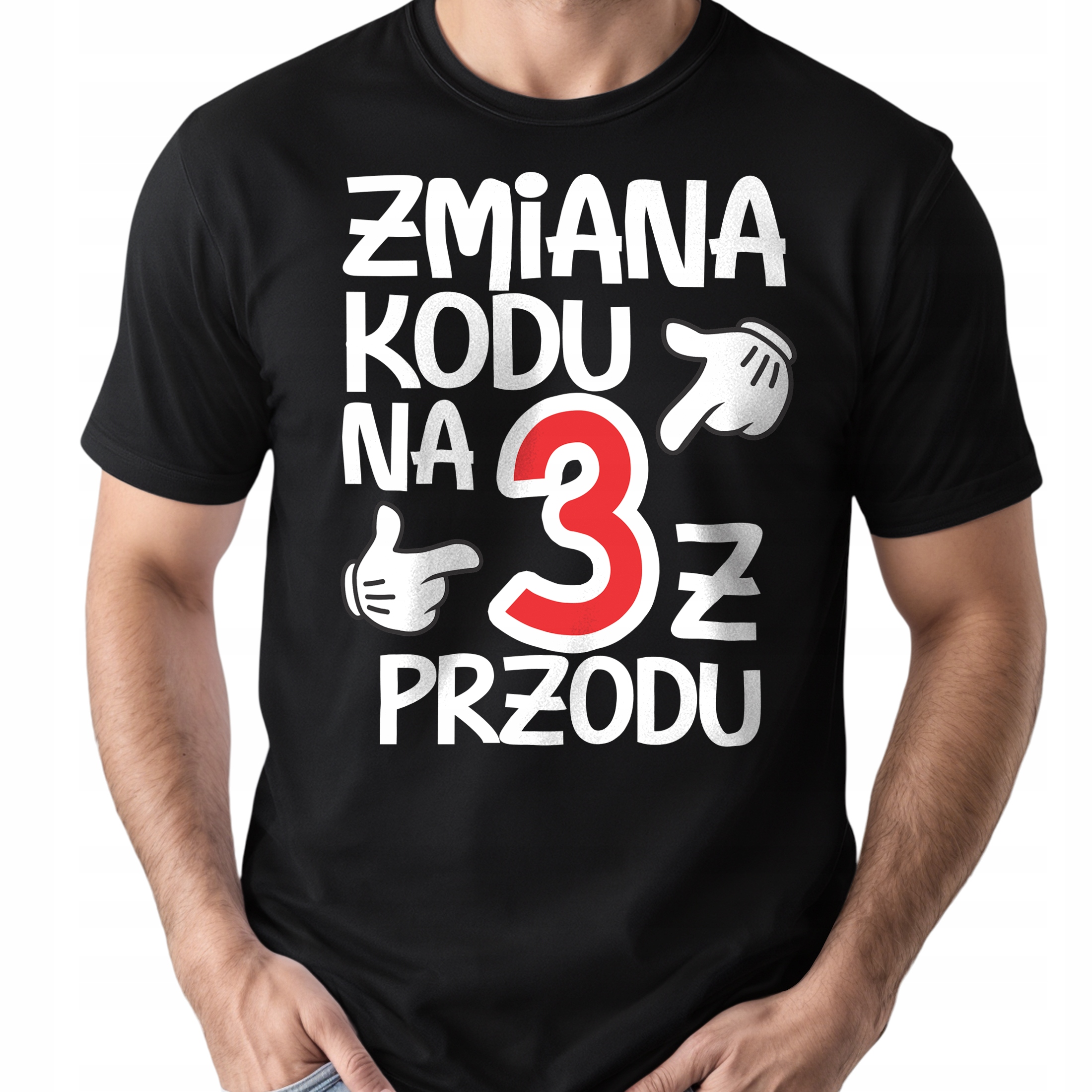 Koszulka czarna męska Zmiana Kodu 30 Urodziny Prezent